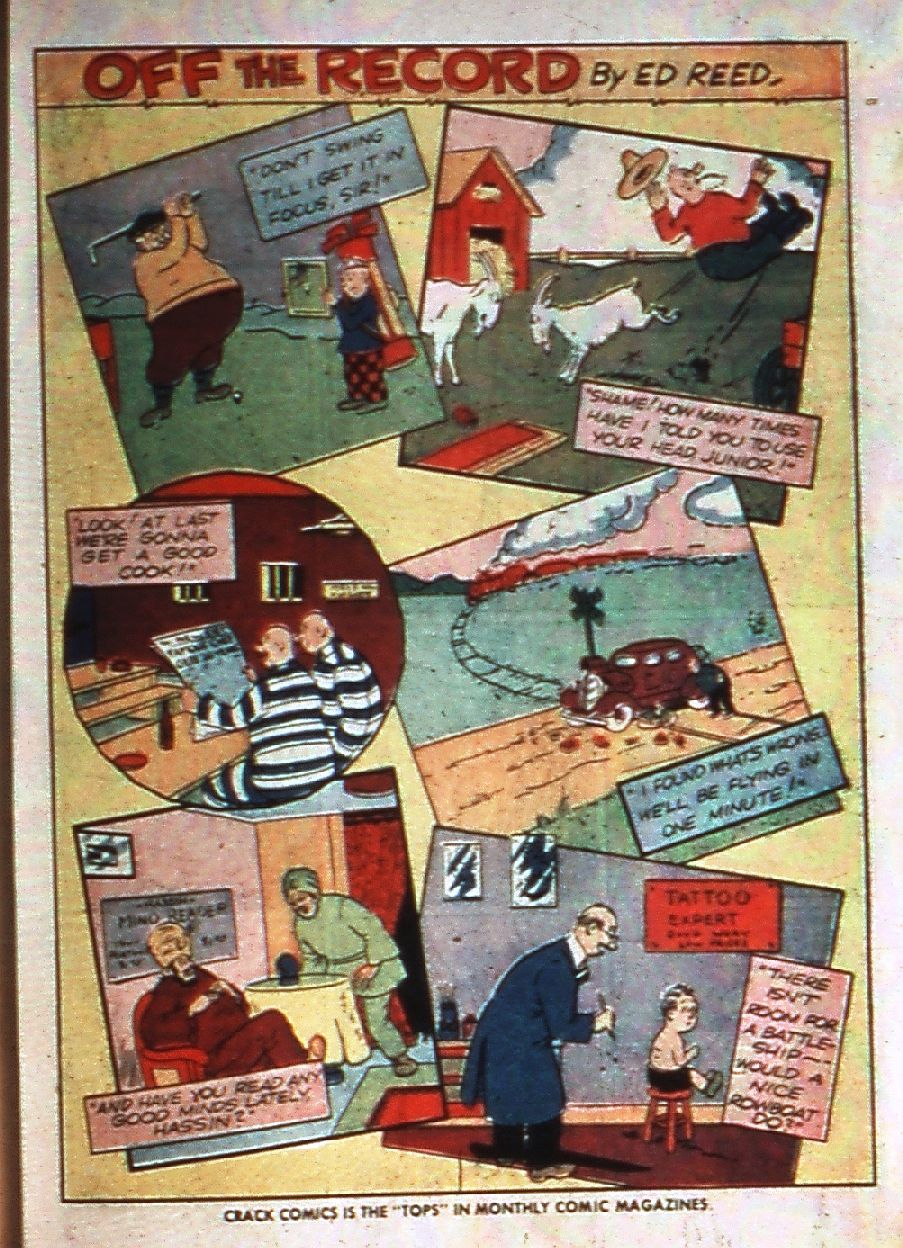 Crack Comics #5 (Quality Comics), page 57. Public domain (US).