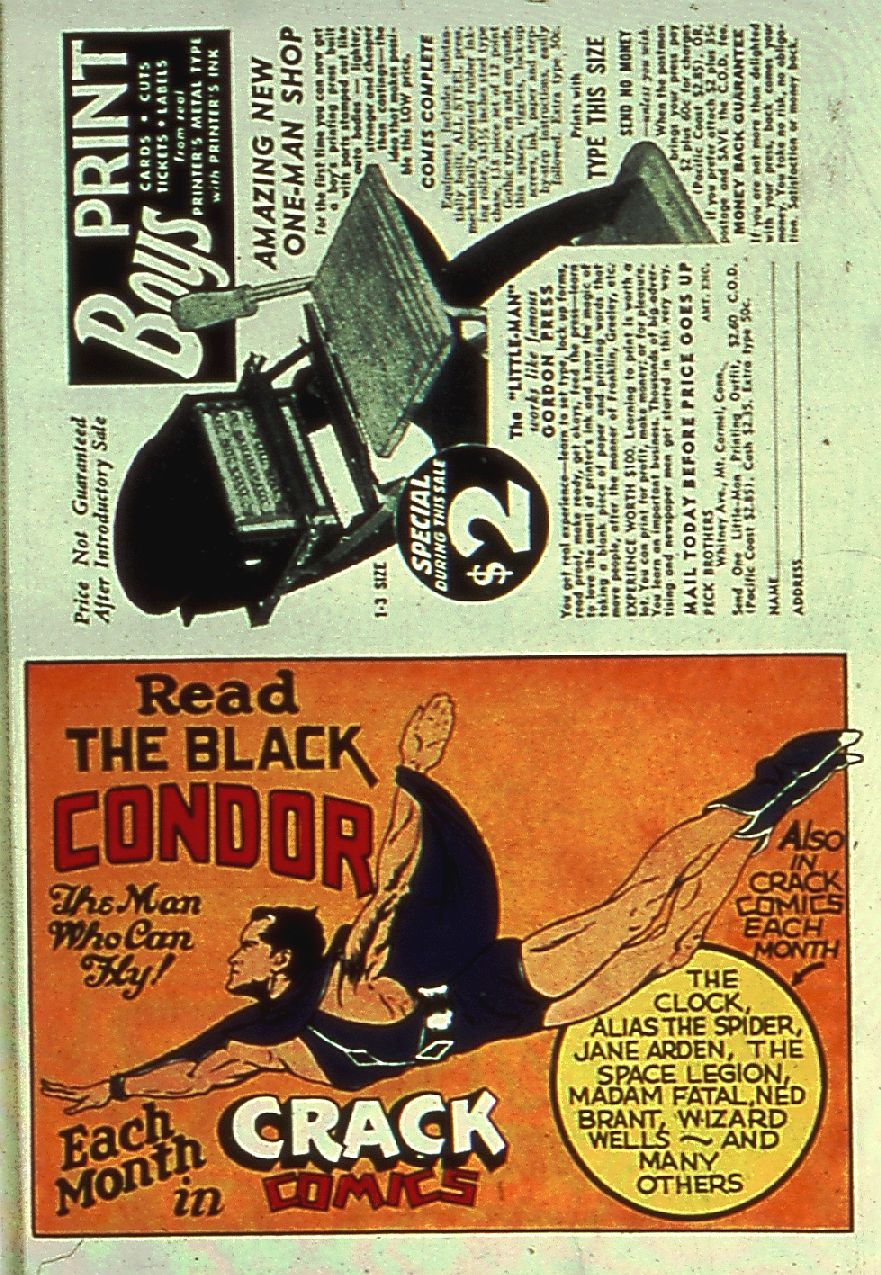 Crack Comics #5 (Quality Comics), page 67. Public domain (US).
