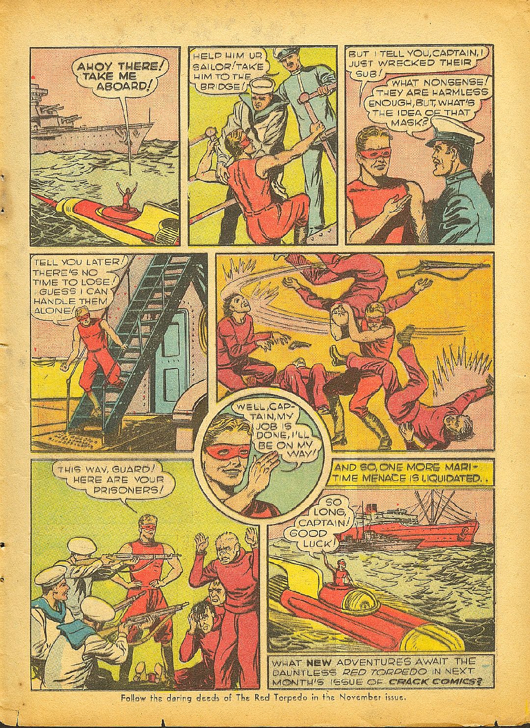 Crack Comics #6 (Quality Comics), page 25. Public domain (US).