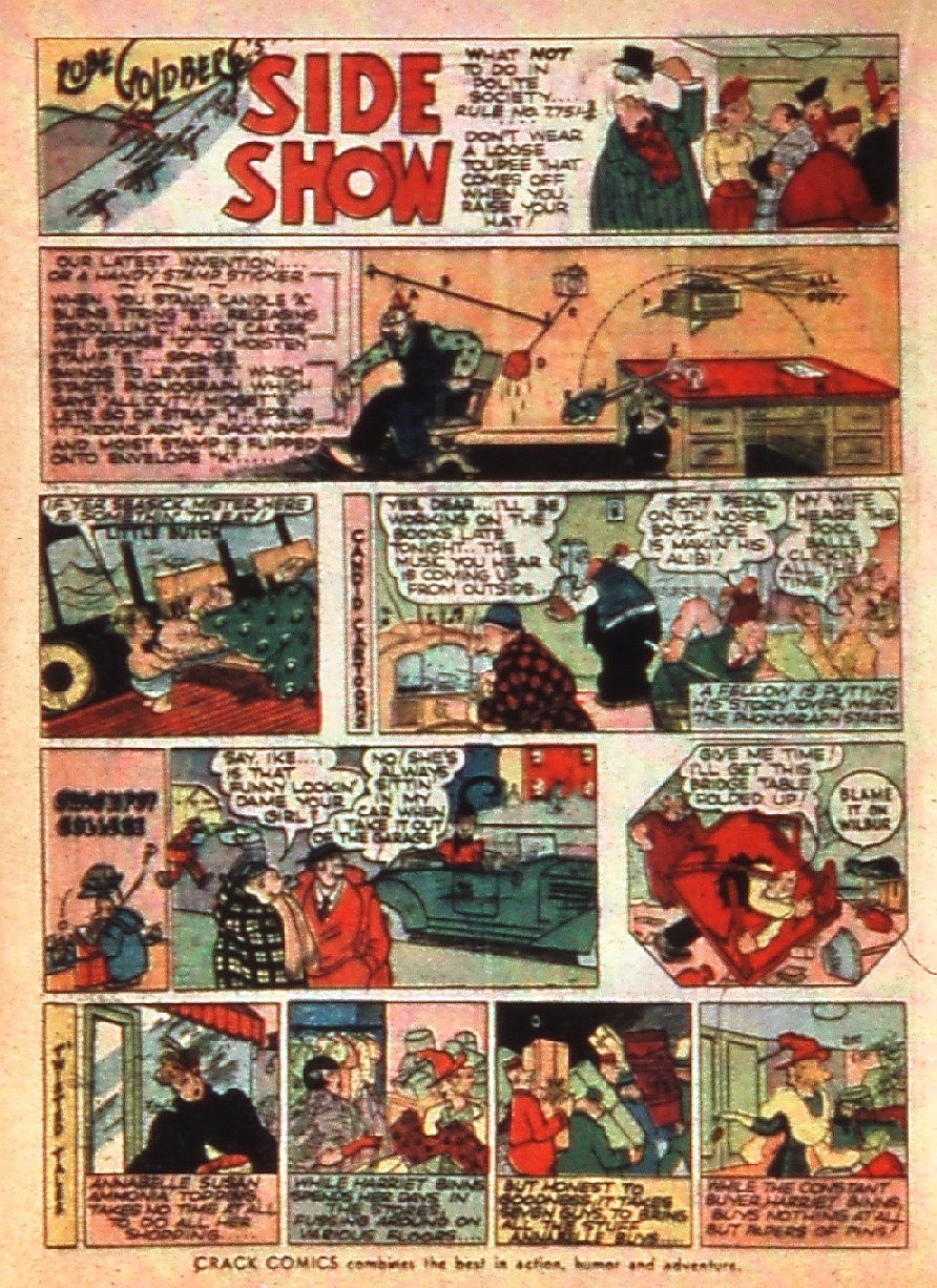 Crack Comics #6 (Quality Comics), page 44. Public domain (US).