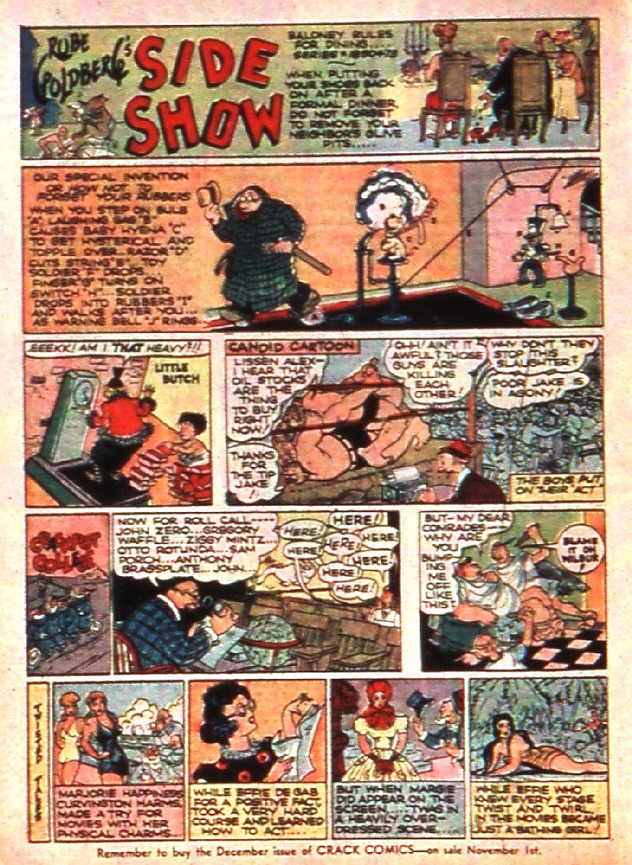 Crack Comics #7 (Quality Comics), page 52. Public domain (US).