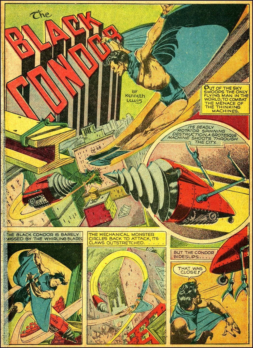 Crack Comics #8 (Quality Comics), page 3. Public domain (US).