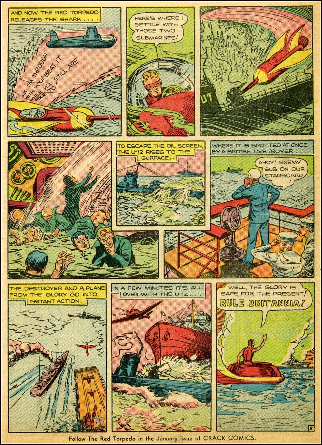 Crack Comics #8 (Quality Comics), page 29. Public domain (US).