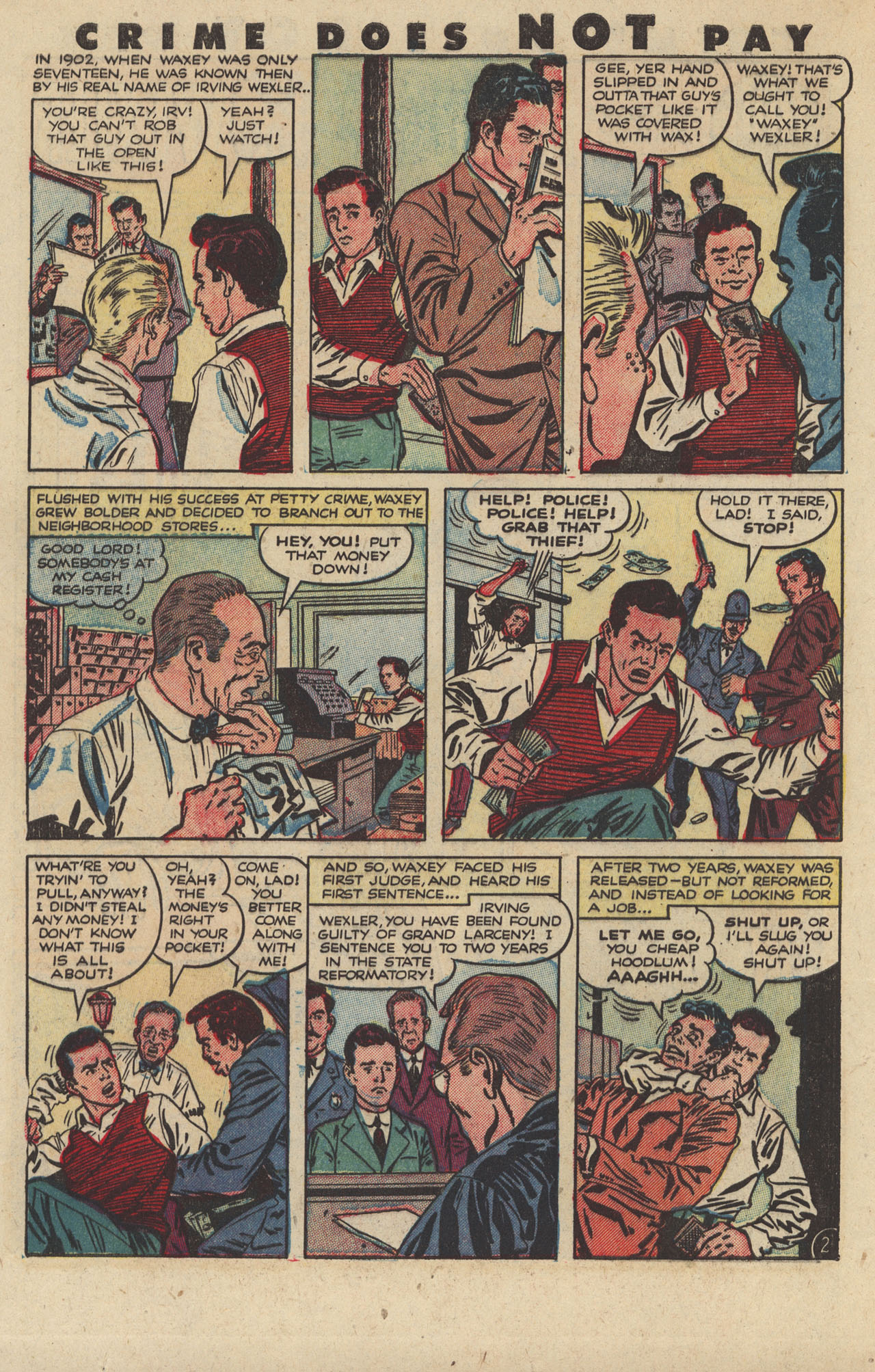 Crime Does Not Pay #121 (Lev Gleason), page 4. Public domain (US).