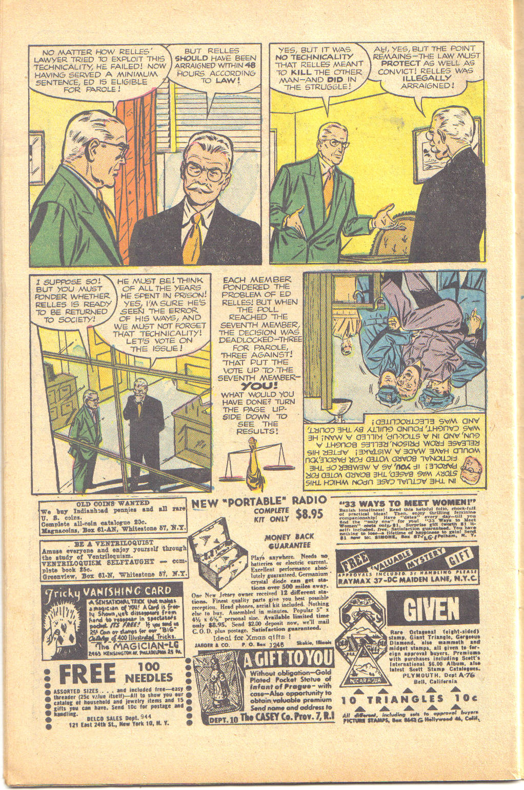 Crime Does Not Pay #131 (Lev Gleason), page 26. Public domain (US).