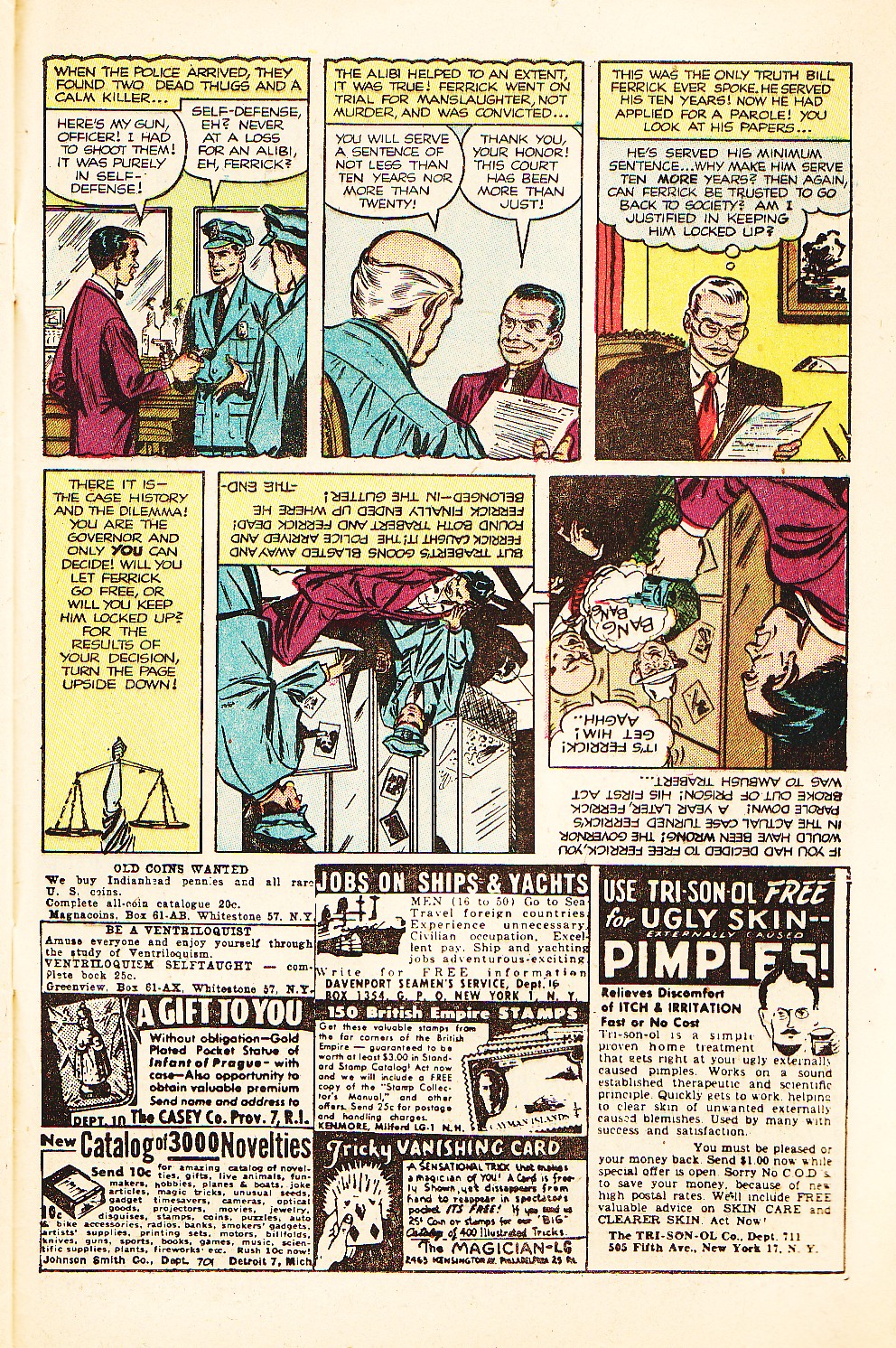 Crime Does Not Pay #132 (Lev Gleason), page 33. Public domain (US).