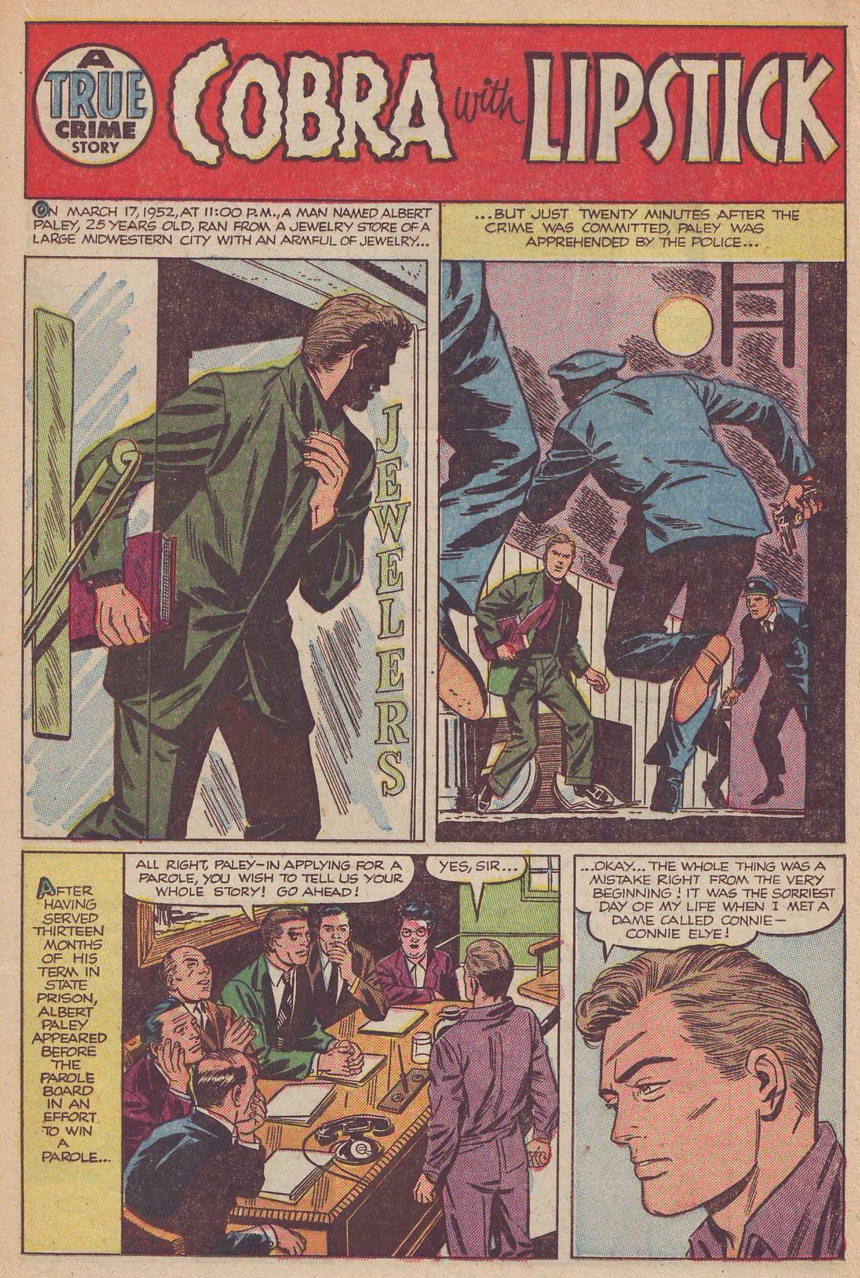 Crime Does Not Pay #133 (Lev Gleason), page 21. Public domain (US).