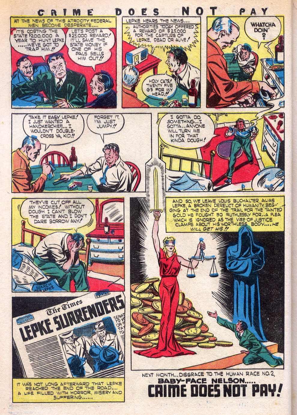 Crime Does Not Pay #22 (Lev Gleason), page 14. Public domain (US).