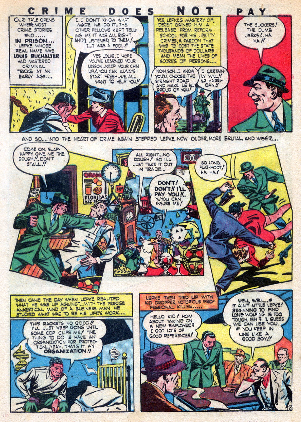 Crime Does Not Pay #22 (Lev Gleason), page 4. Public domain (US).