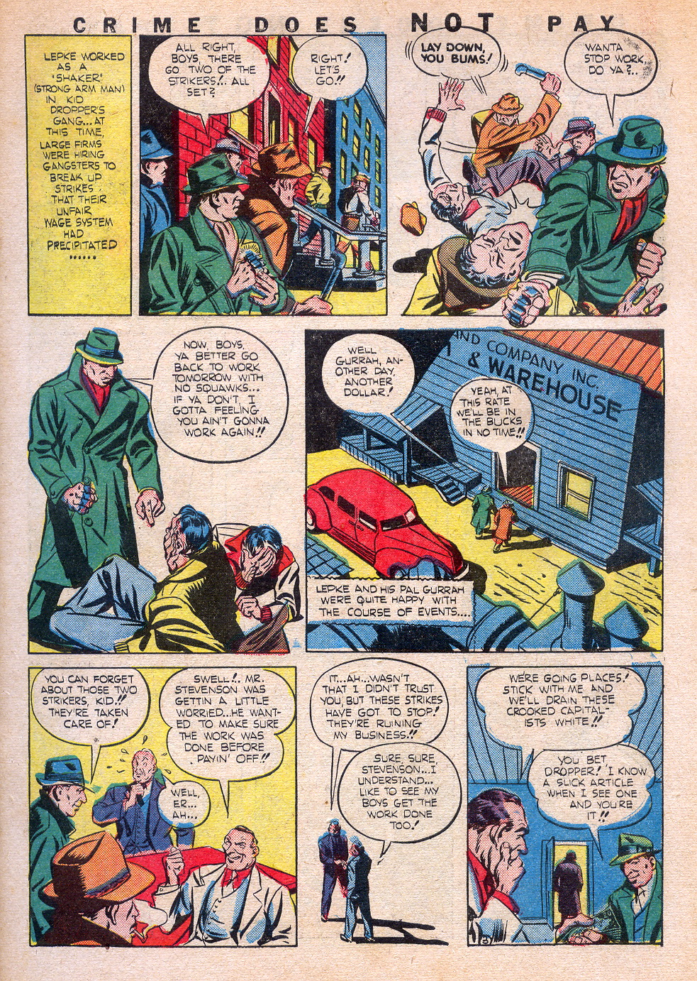 Crime Does Not Pay #22 (Lev Gleason), page 5. Public domain (US).