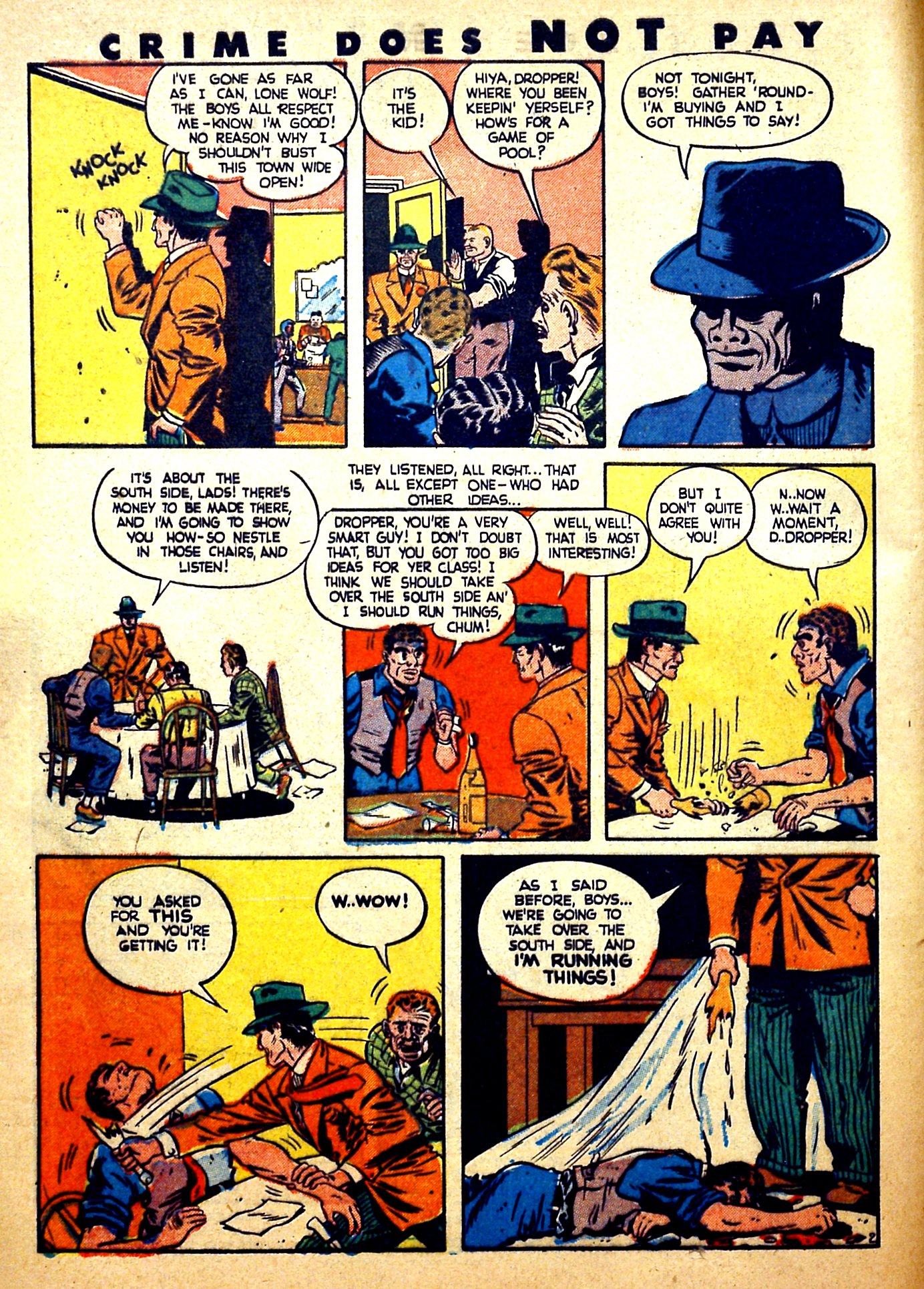 Crime Does Not Pay #28 (Lev Gleason), page 6. Public domain (US).