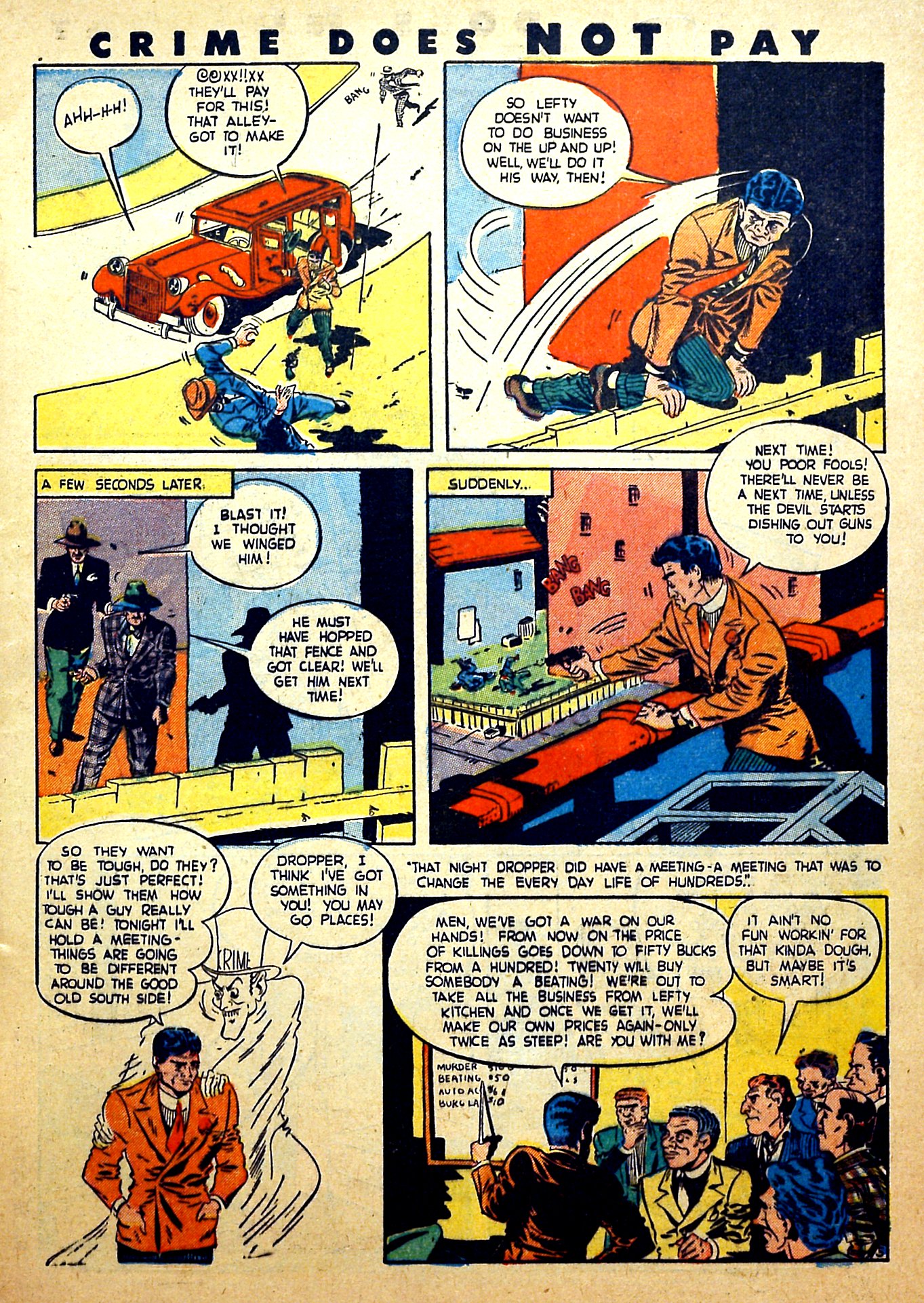 Crime Does Not Pay #28 (Lev Gleason), page 9. Public domain (US).