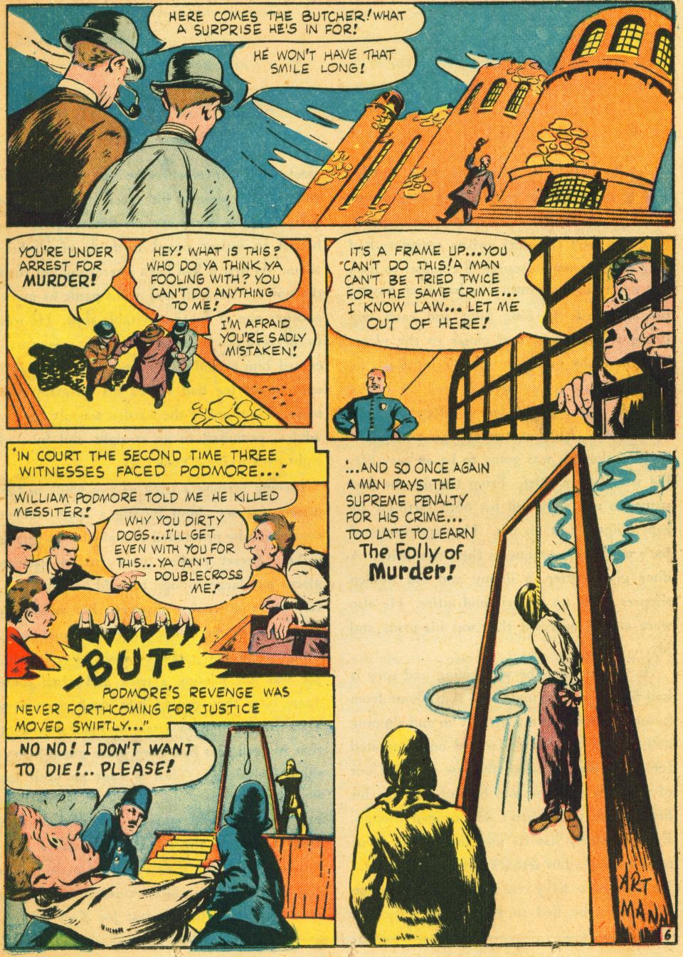 Crime Does Not Pay #37 (Lev Gleason), page 27. Public domain (US).