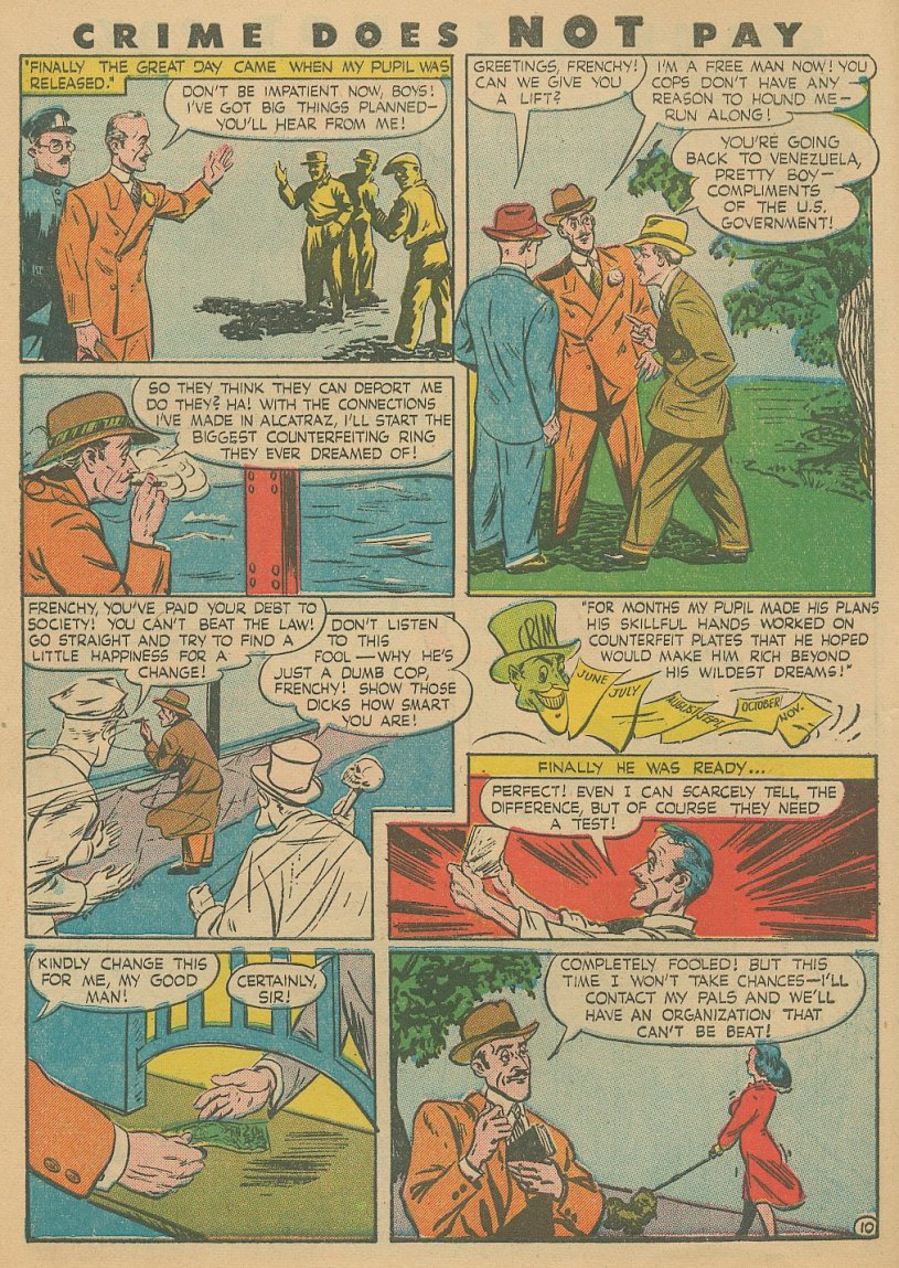 Crime Does Not Pay #41 (Lev Gleason), page 11. Public domain (US).