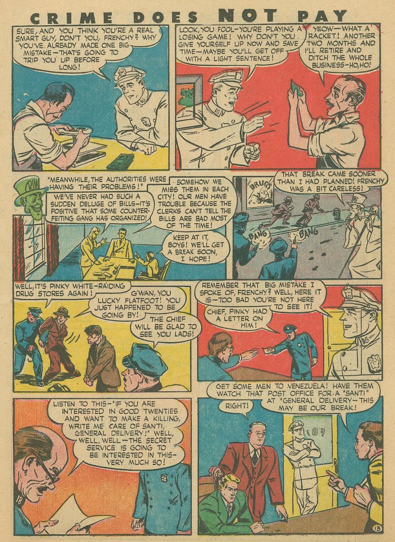 Crime Does Not Pay #41 (Lev Gleason), page 14. Public domain (US).