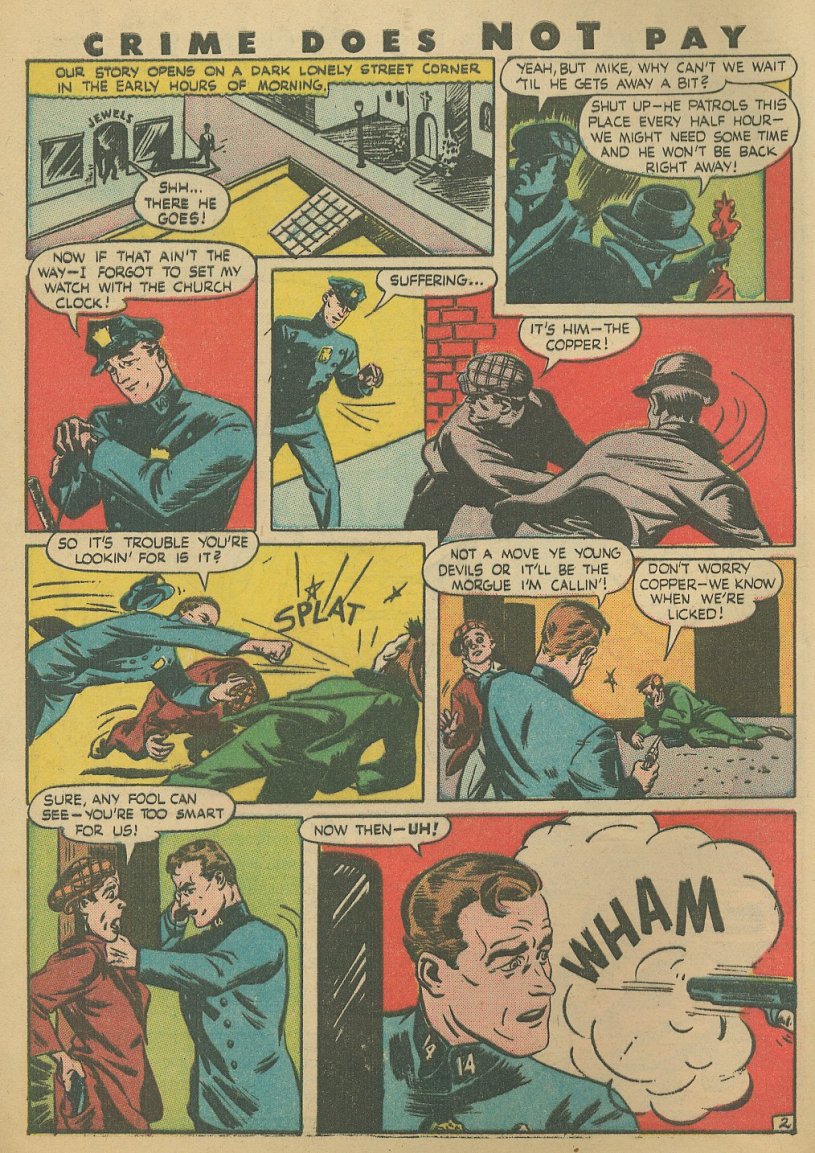 Crime Does Not Pay #41 (Lev Gleason), page 3. Public domain (US).