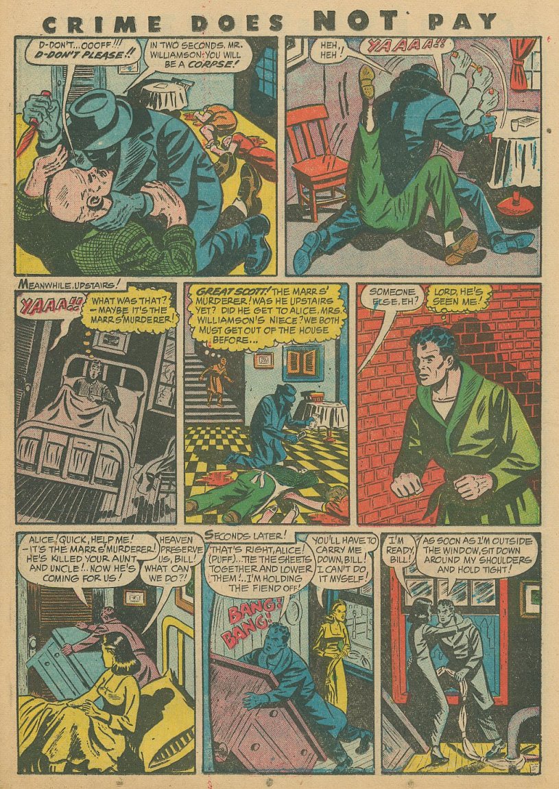 Crime Does Not Pay #41 (Lev Gleason), page 30. Public domain (US).