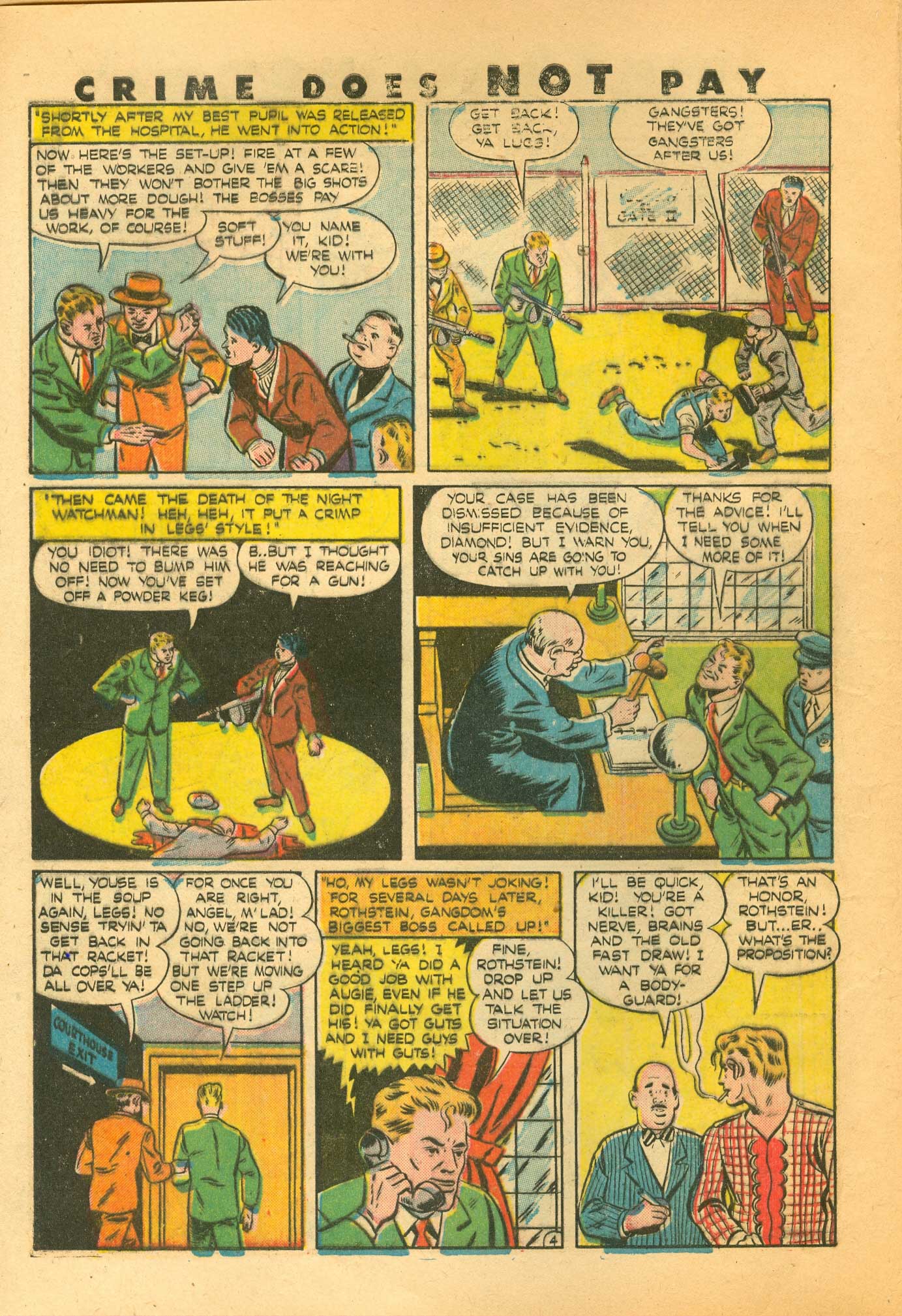 Crime Does Not Pay #44 (Lev Gleason), page 6. Public domain (US).