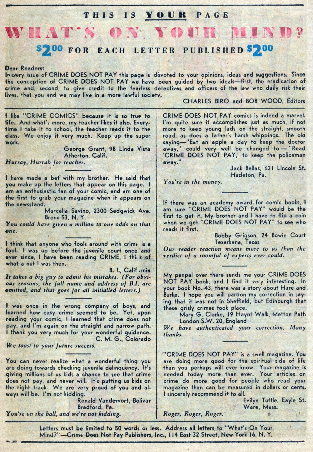 Crime Does Not Pay #48 (Lev Gleason), page 16. Public domain (US).