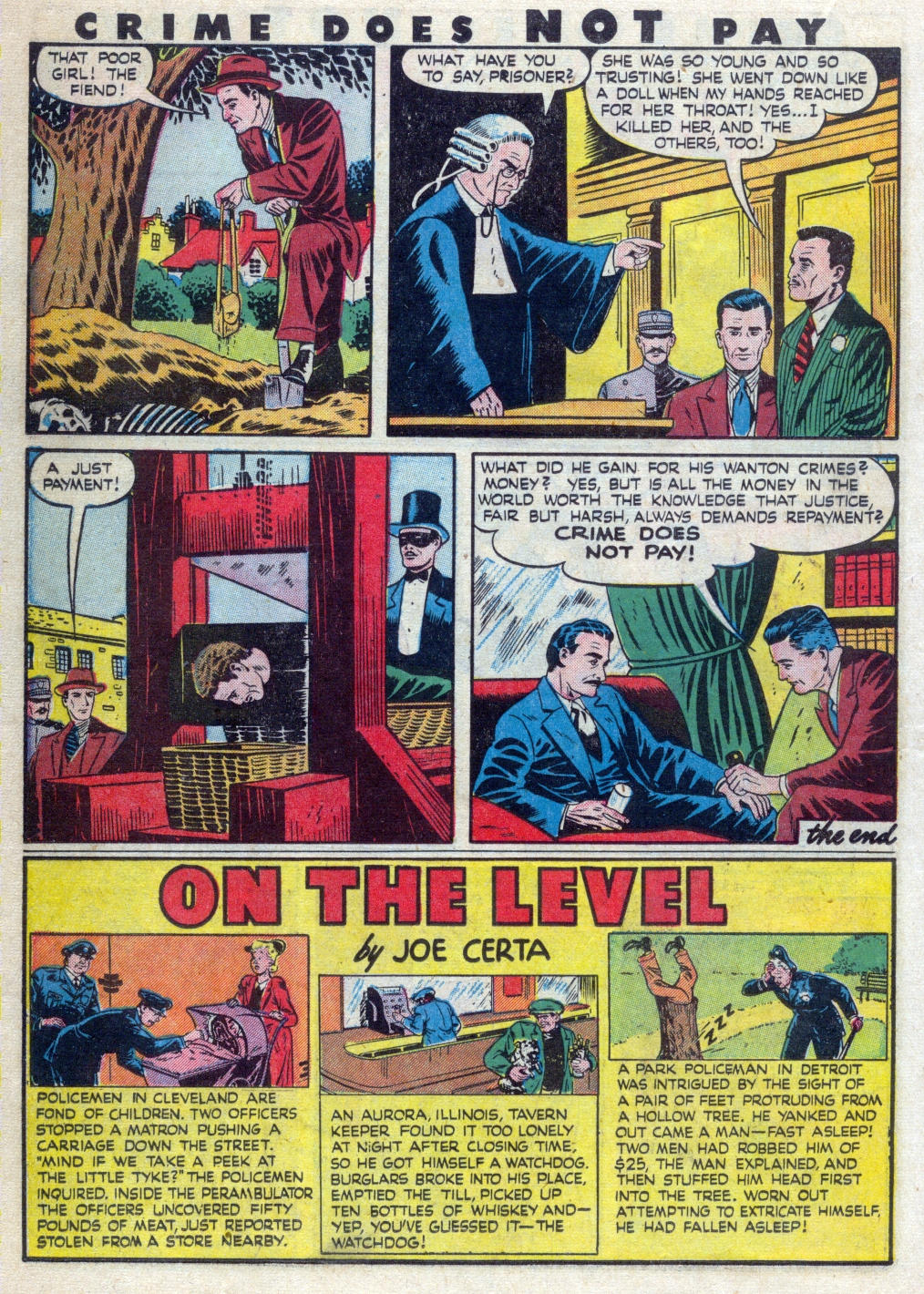 Crime Does Not Pay #48 (Lev Gleason), page 24. Public domain (US).
