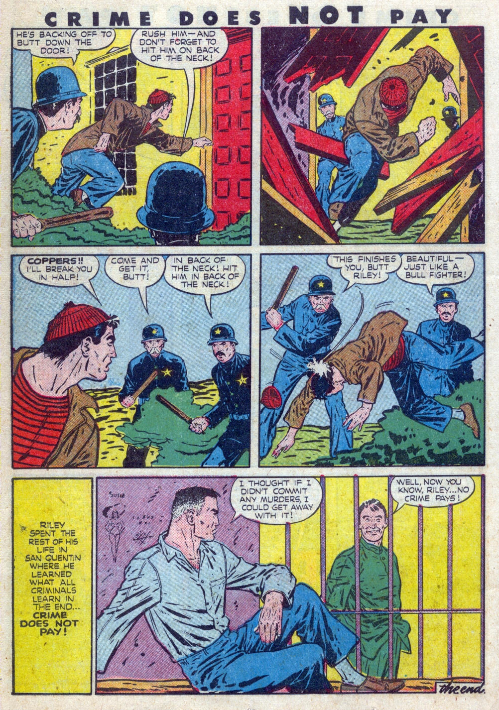 Crime Does Not Pay #48 (Lev Gleason), page 46. Public domain (US).