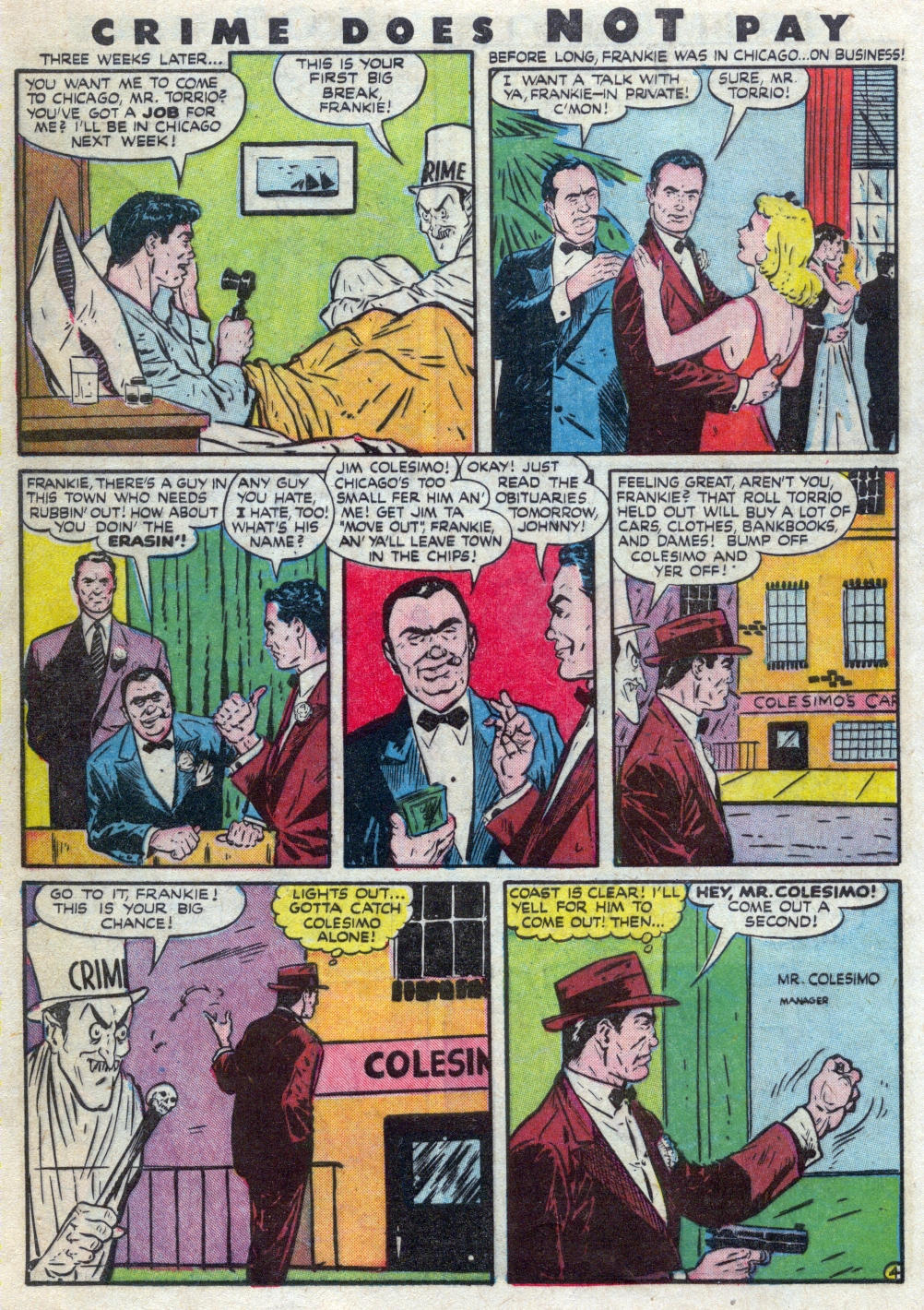Crime Does Not Pay #48 (Lev Gleason), page 6. Public domain (US).