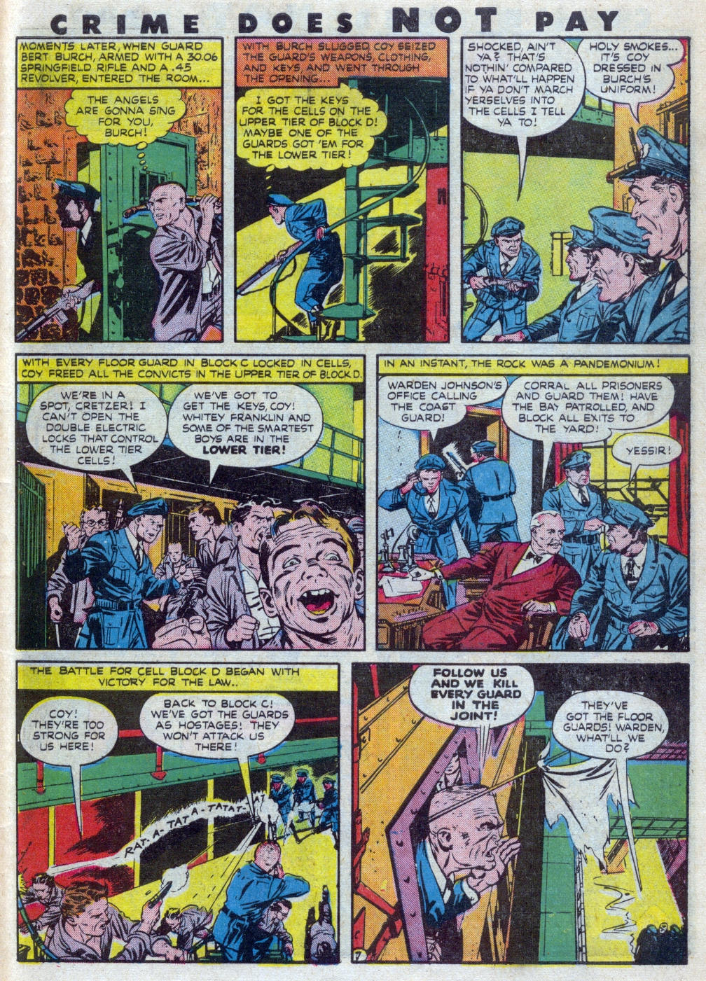 Crime Does Not Pay #48 (Lev Gleason), page 57. Public domain (US).