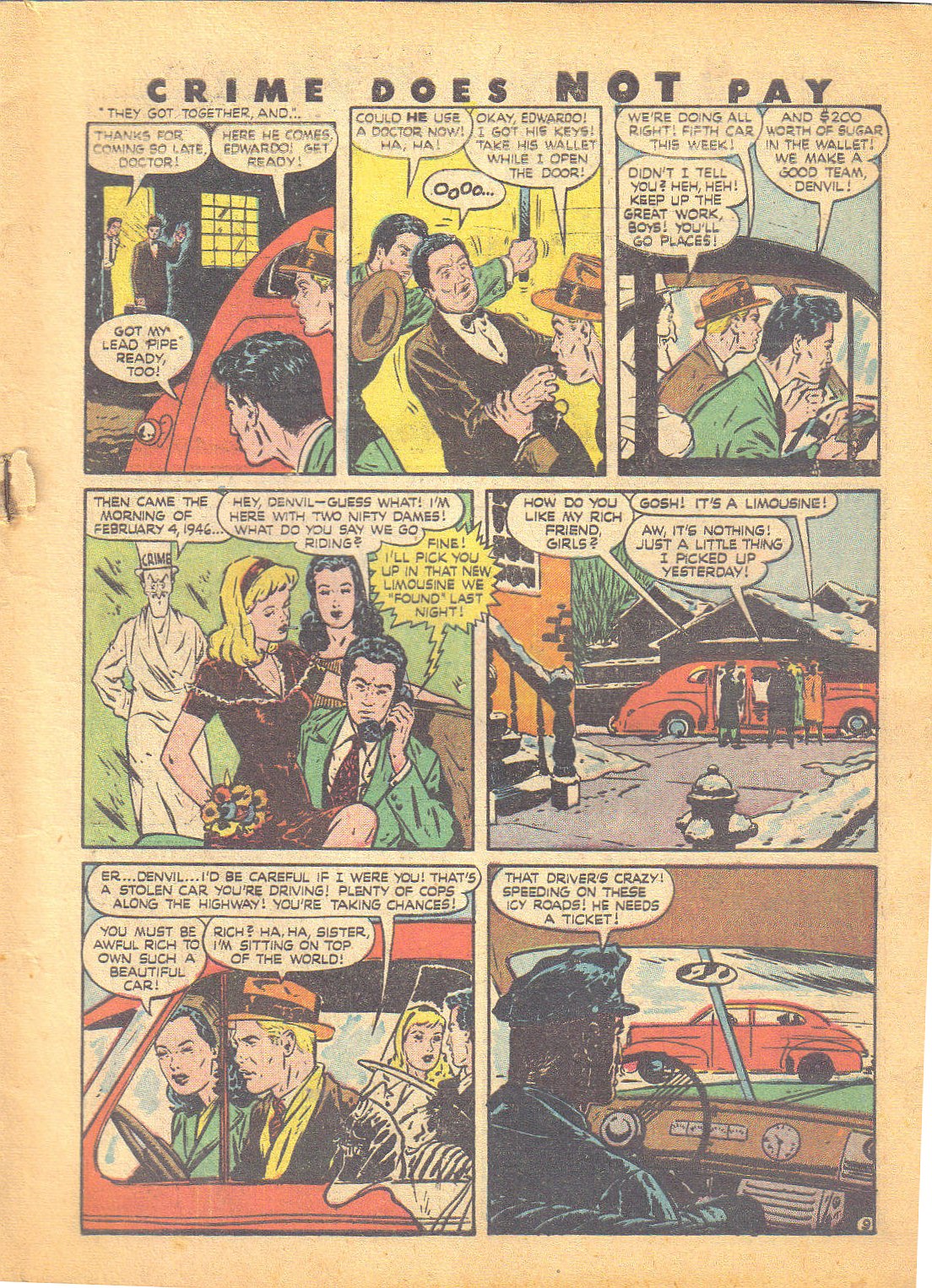 Crime Does Not Pay #49 (Lev Gleason), page 12. Public domain (US).