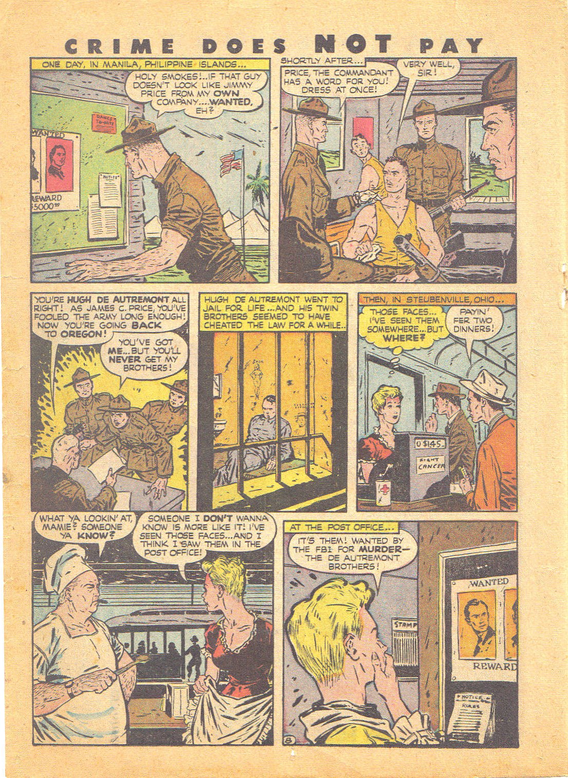 Crime Does Not Pay #49 (Lev Gleason), page 33. Public domain (US).