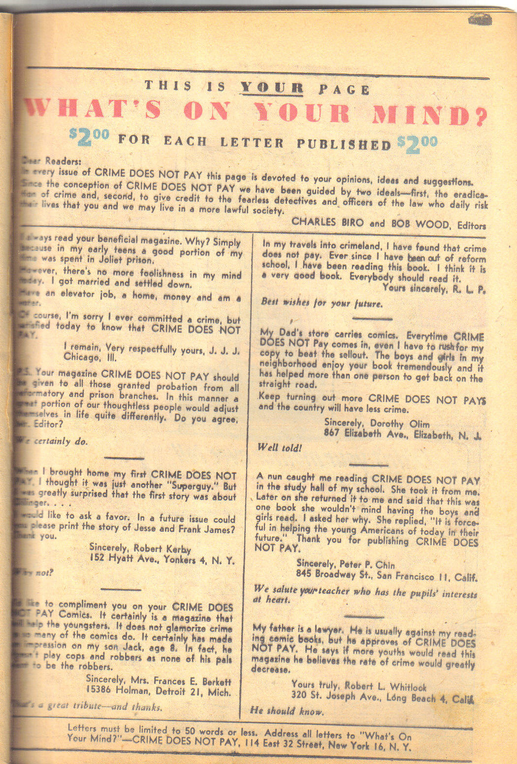 Crime Does Not Pay #49 (Lev Gleason), page 50. Public domain (US).