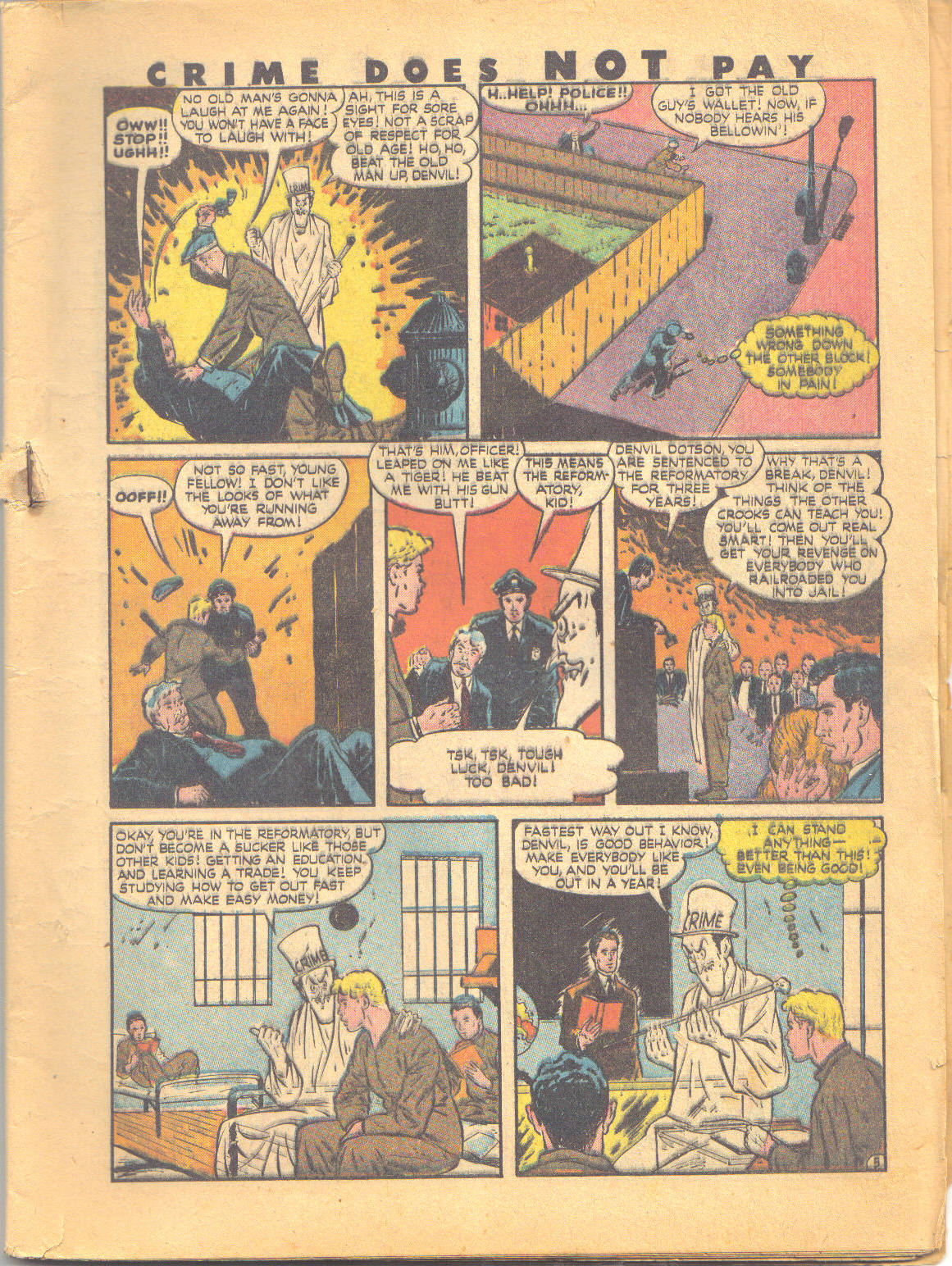 Crime Does Not Pay #49 (Lev Gleason), page 8. Public domain (US).