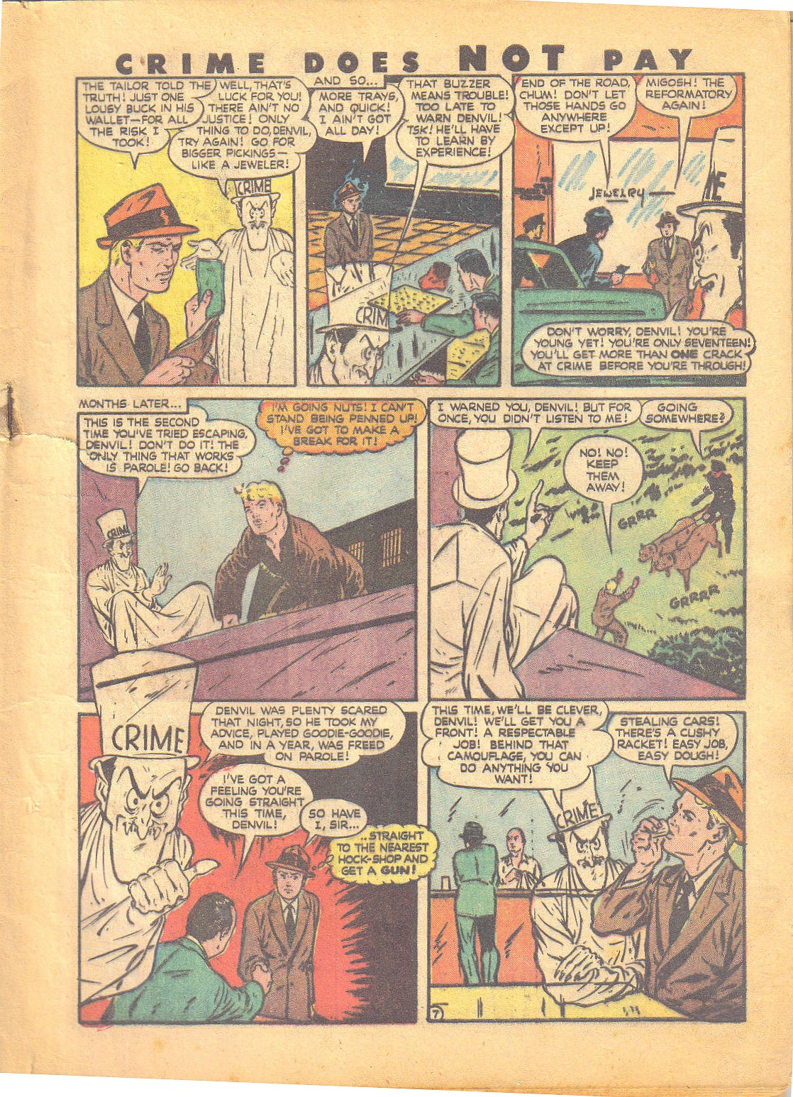 Crime Does Not Pay #49 (Lev Gleason), page 10. Public domain (US).