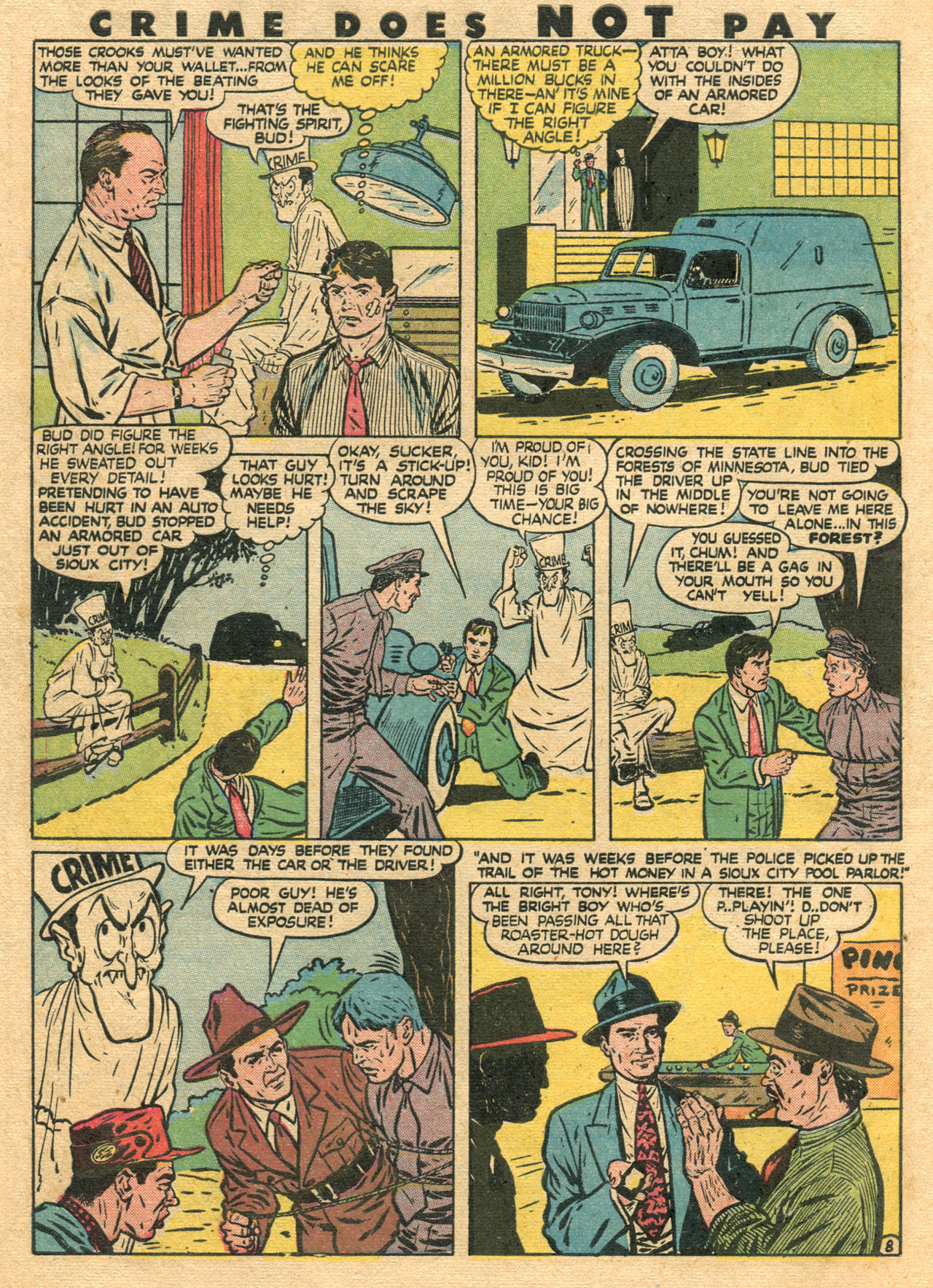 Crime Does Not Pay #51 (Lev Gleason), page 12. Public domain (US).