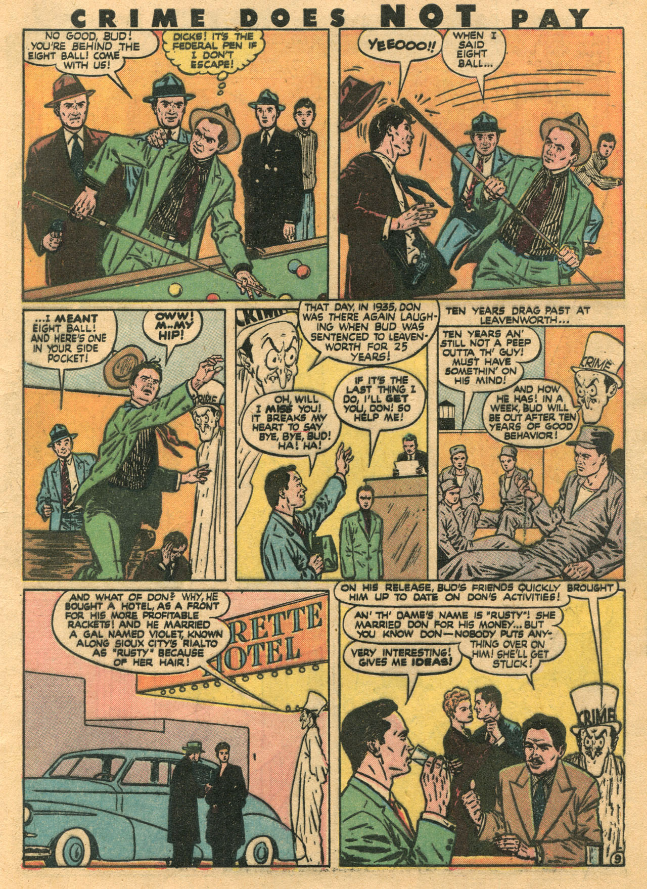 Crime Does Not Pay #51 (Lev Gleason), page 13. Public domain (US).