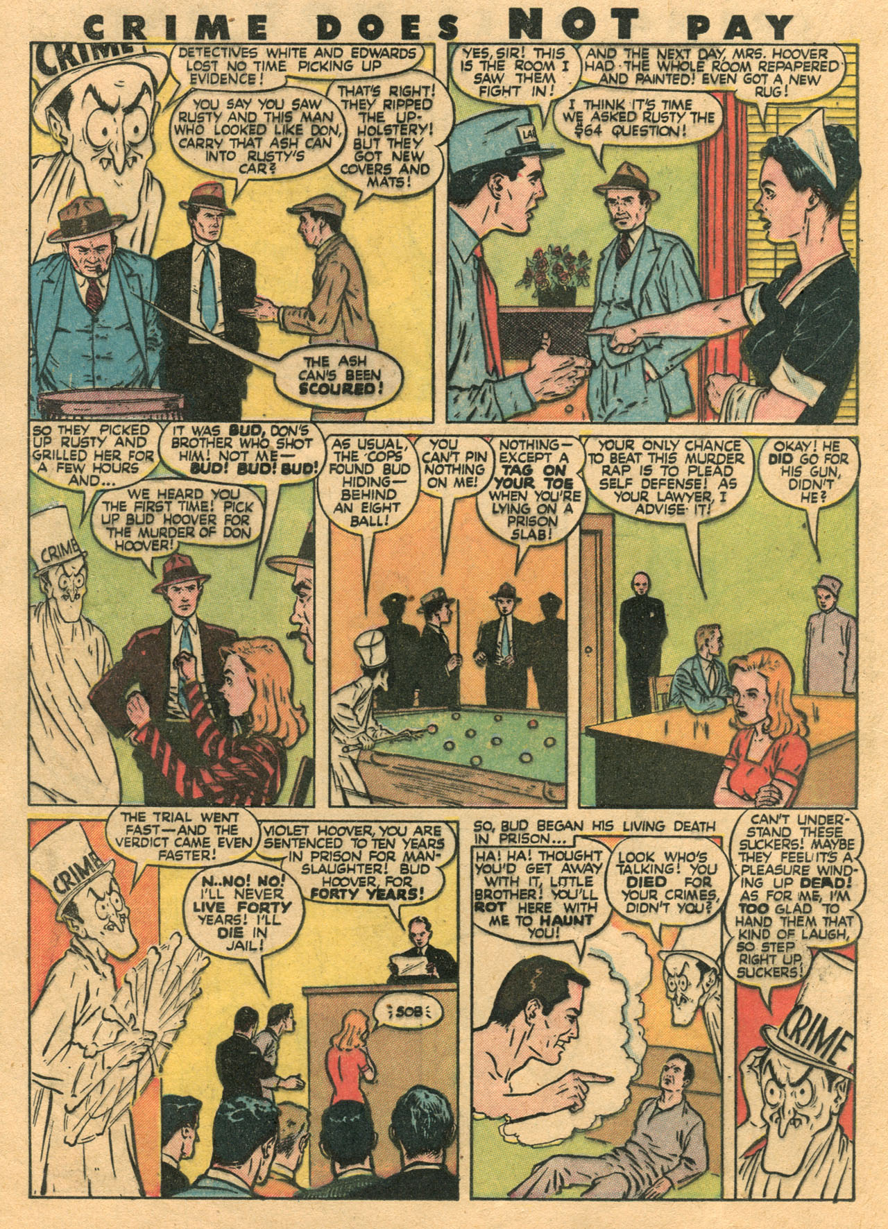 Crime Does Not Pay #51 (Lev Gleason), page 16. Public domain (US).