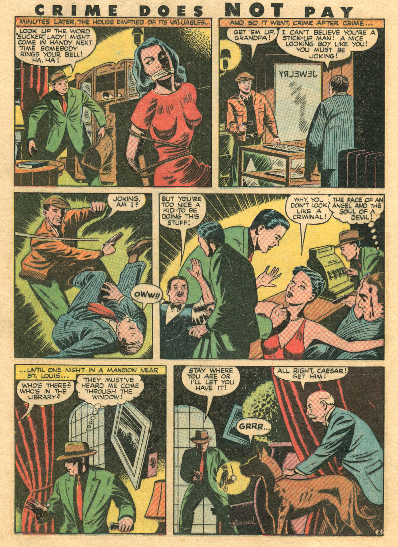 Crime Does Not Pay #51 (Lev Gleason), page 18. Public domain (US).