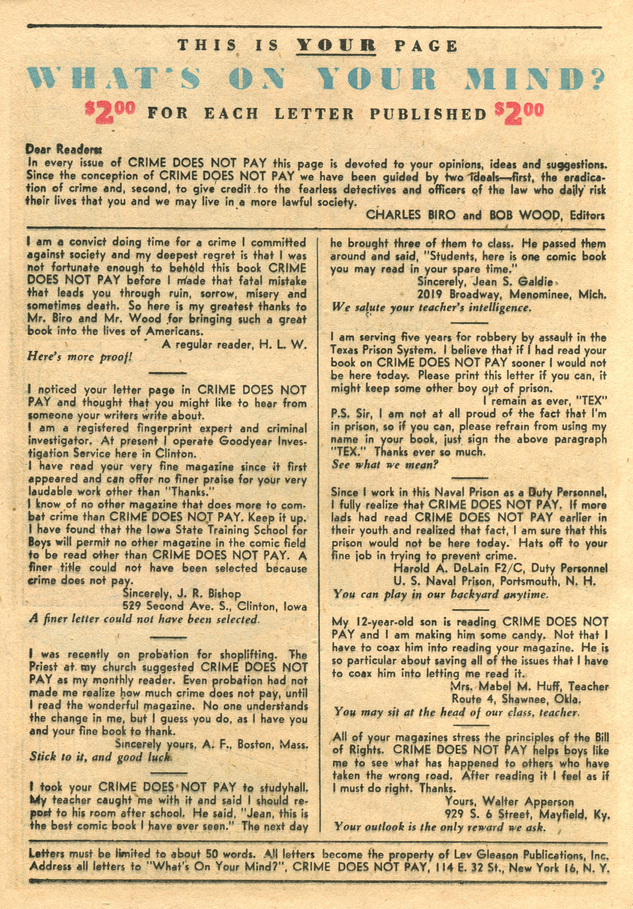 Crime Does Not Pay #51 (Lev Gleason), page 32. Public domain (US).