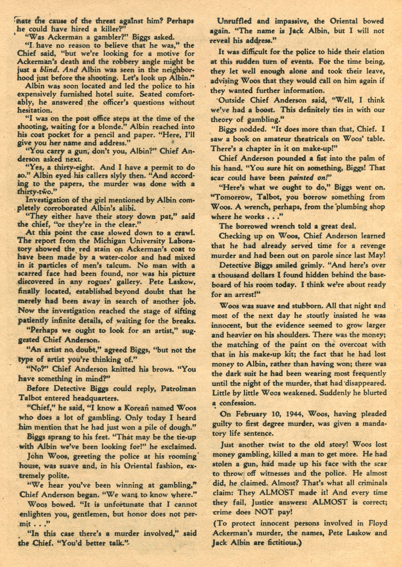Crime Does Not Pay #51 (Lev Gleason), page 40. Public domain (US).