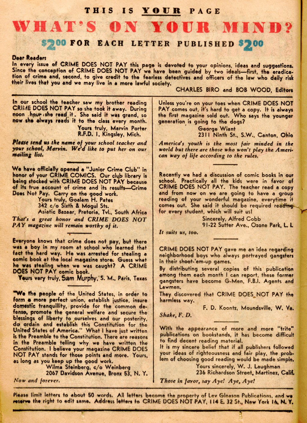 Crime Does Not Pay #53 (Lev Gleason), page 20. Public domain (US).