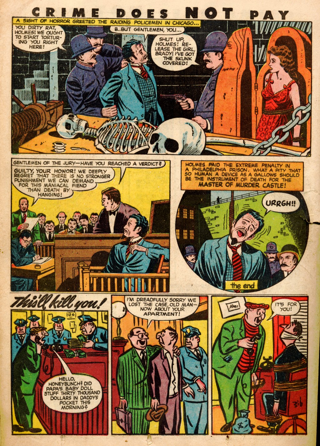 Crime Does Not Pay #53 (Lev Gleason), page 28. Public domain (US).