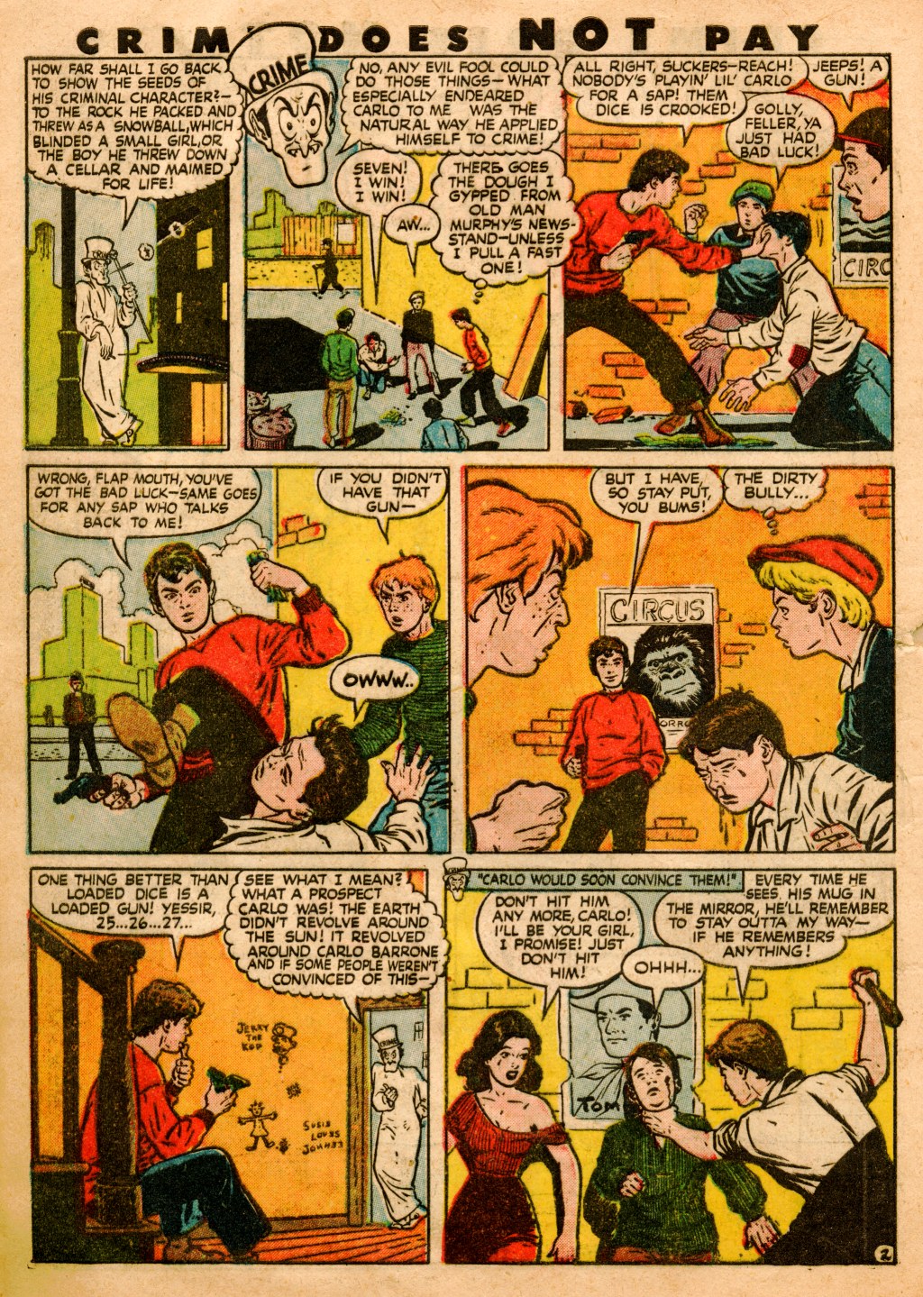 Crime Does Not Pay #53 (Lev Gleason), page 6. Public domain (US).