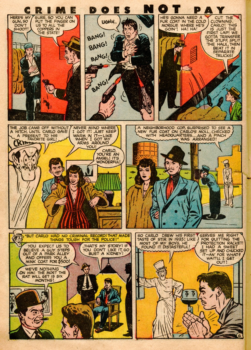 Crime Does Not Pay #53 (Lev Gleason), page 10. Public domain (US).