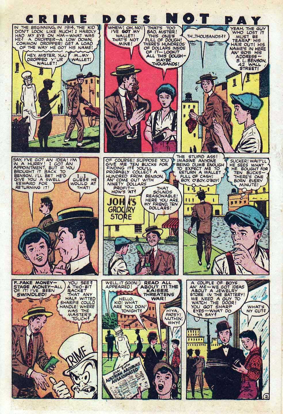Crime Does Not Pay #58 (Lev Gleason), page 6. Public domain (US).