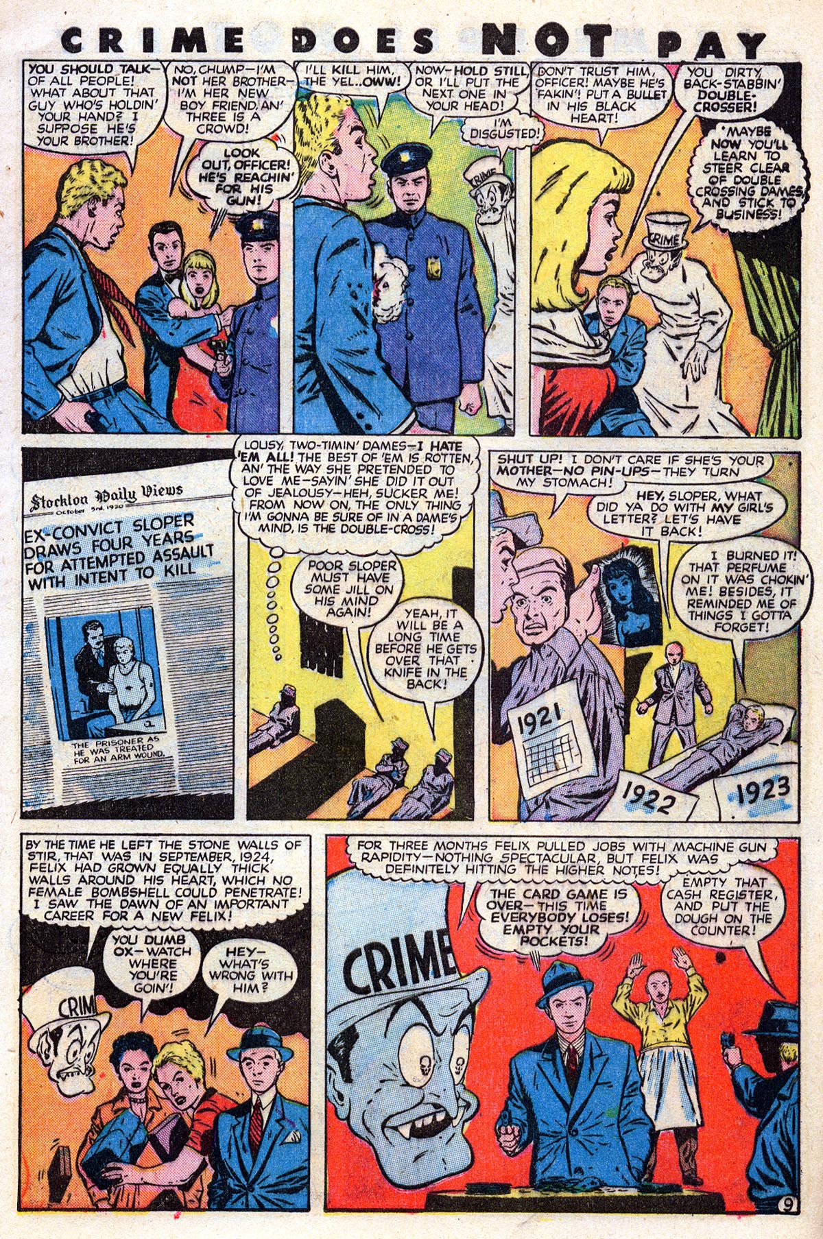 Crime Does Not Pay #63 (Lev Gleason), page 11. Public domain (US).