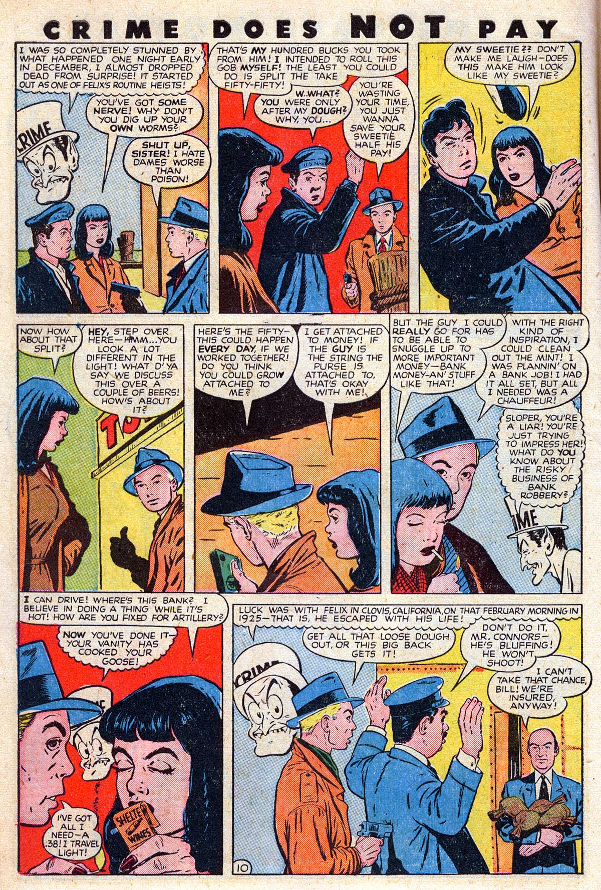Crime Does Not Pay #63 (Lev Gleason), page 12. Public domain (US).