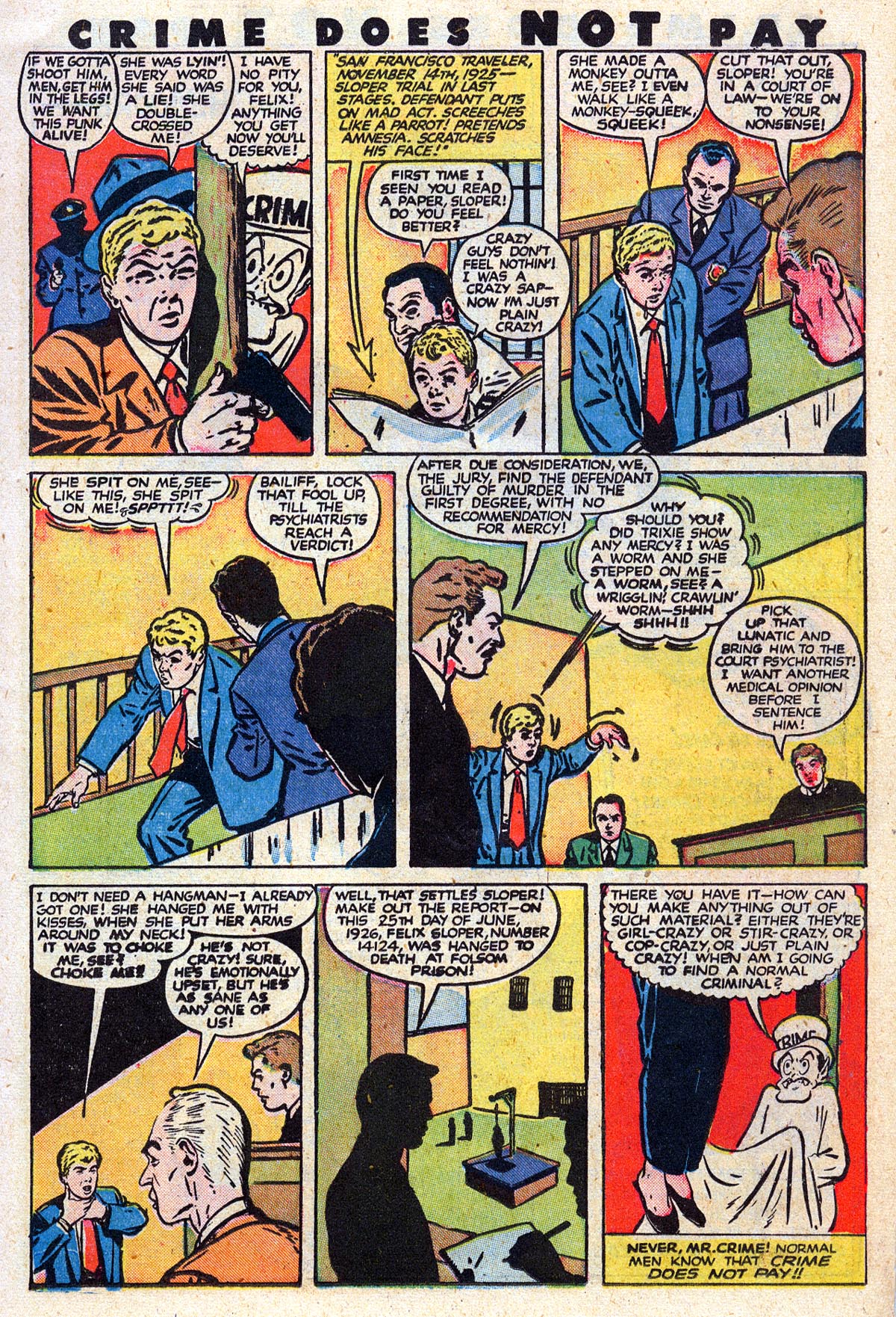 Crime Does Not Pay #63 (Lev Gleason), page 15. Public domain (US).