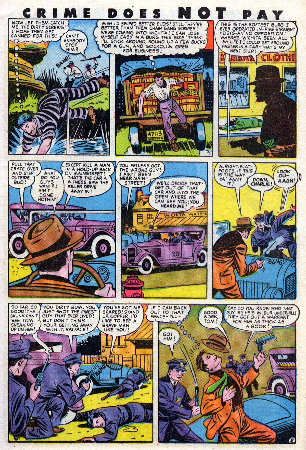 Crime Does Not Pay #63 (Lev Gleason), page 21. Public domain (US).