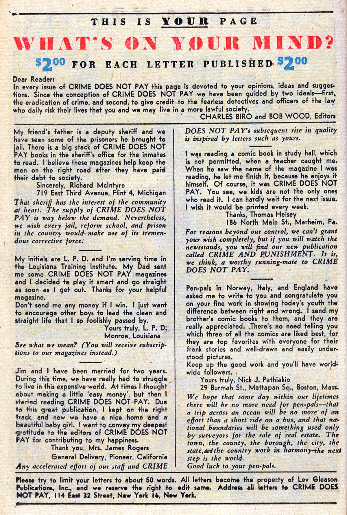 Crime Does Not Pay #63 (Lev Gleason), page 24. Public domain (US).