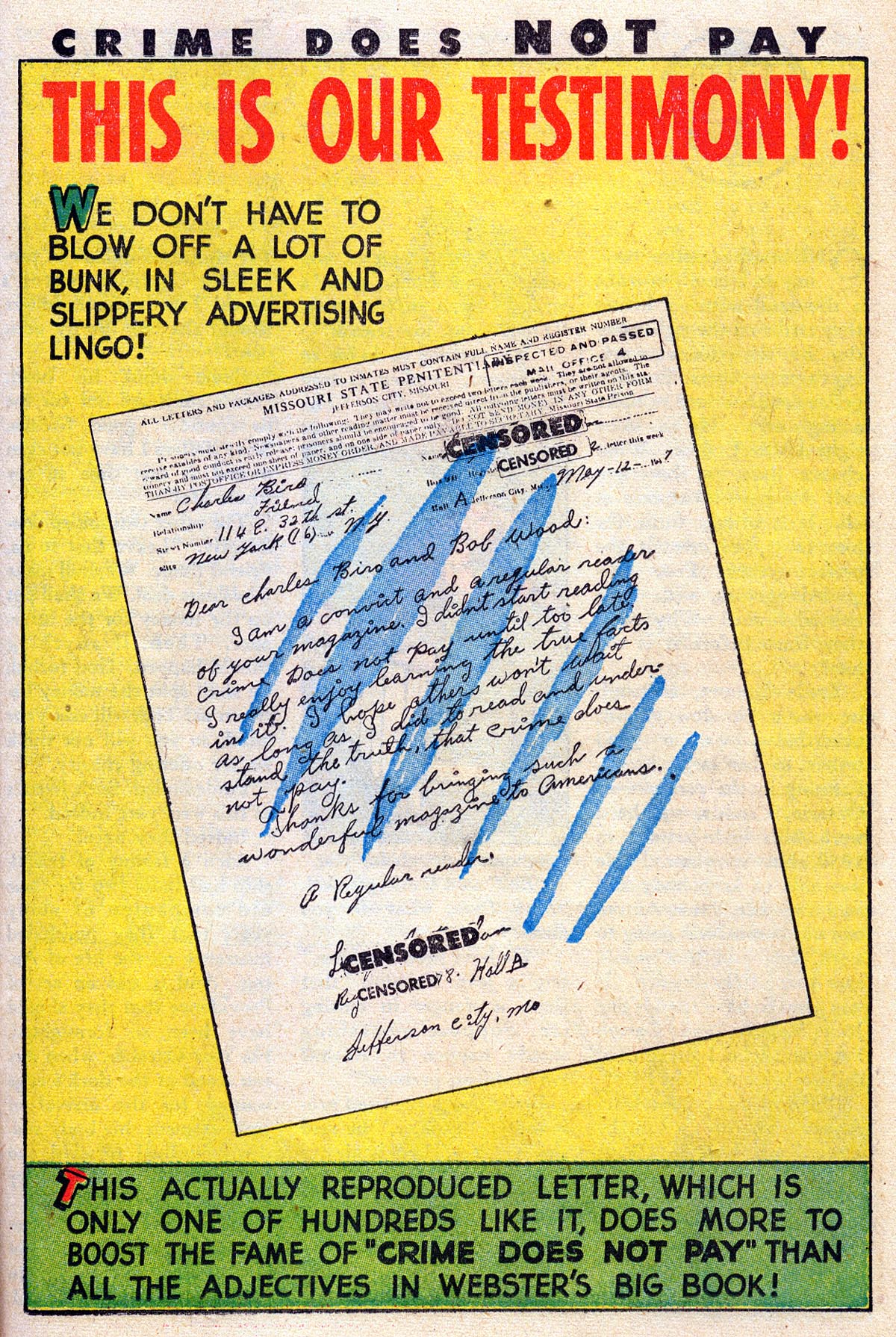 Crime Does Not Pay #63 (Lev Gleason), page 31. Public domain (US).