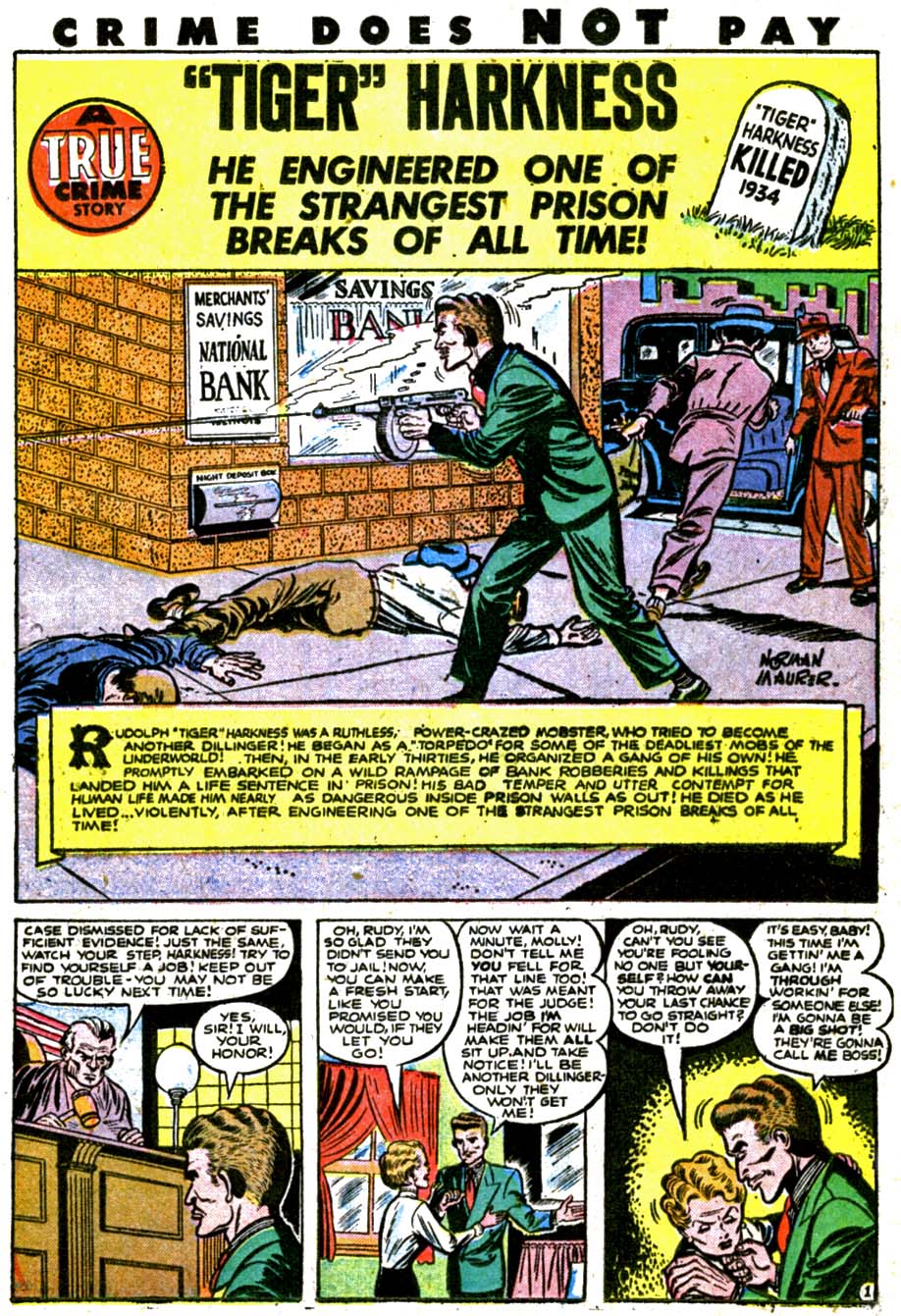 Crime Does Not Pay #69 (Lev Gleason), page 17. Public domain (US).